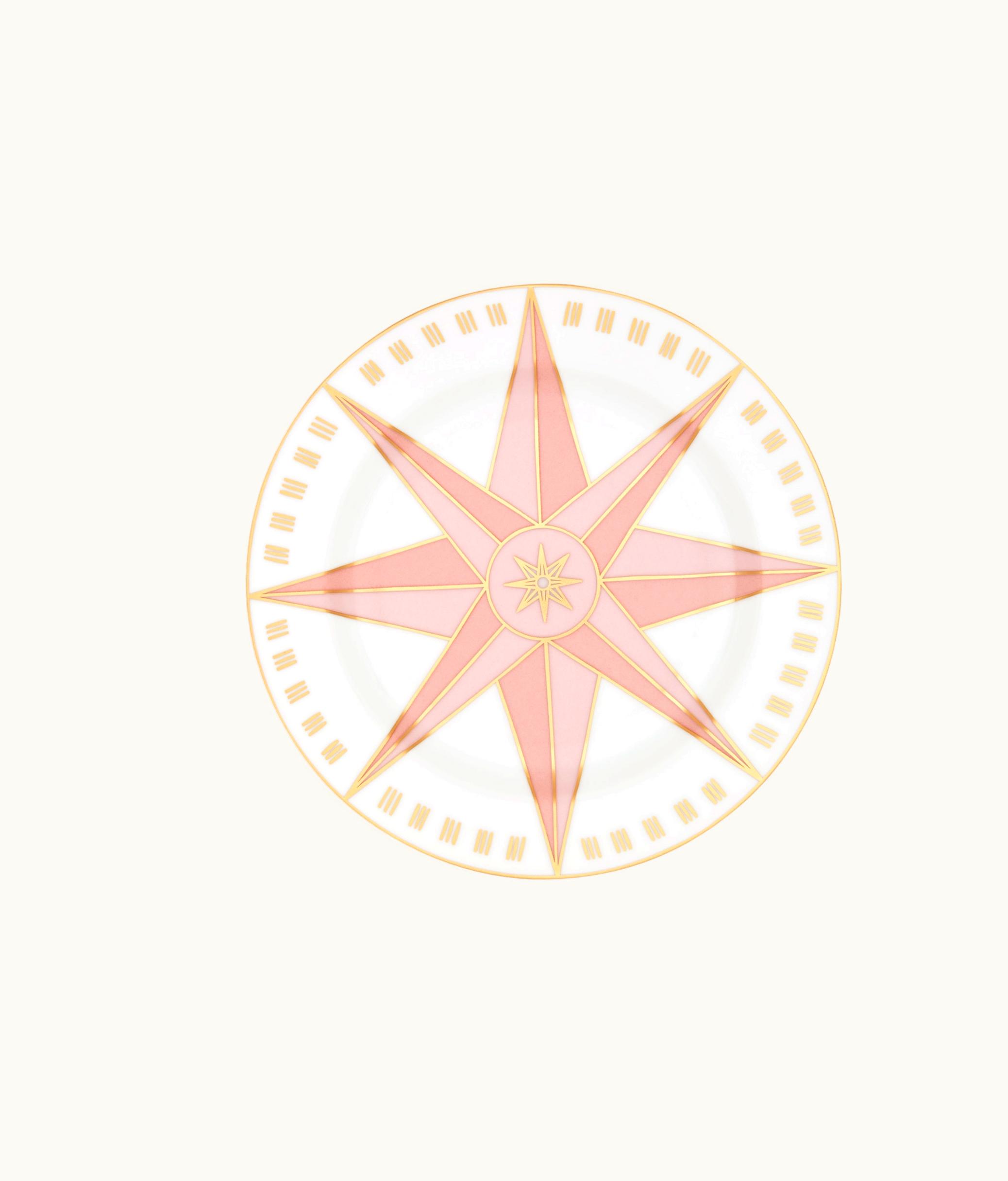 Dior Dessert Plate - Rose Quartz Wind Rose