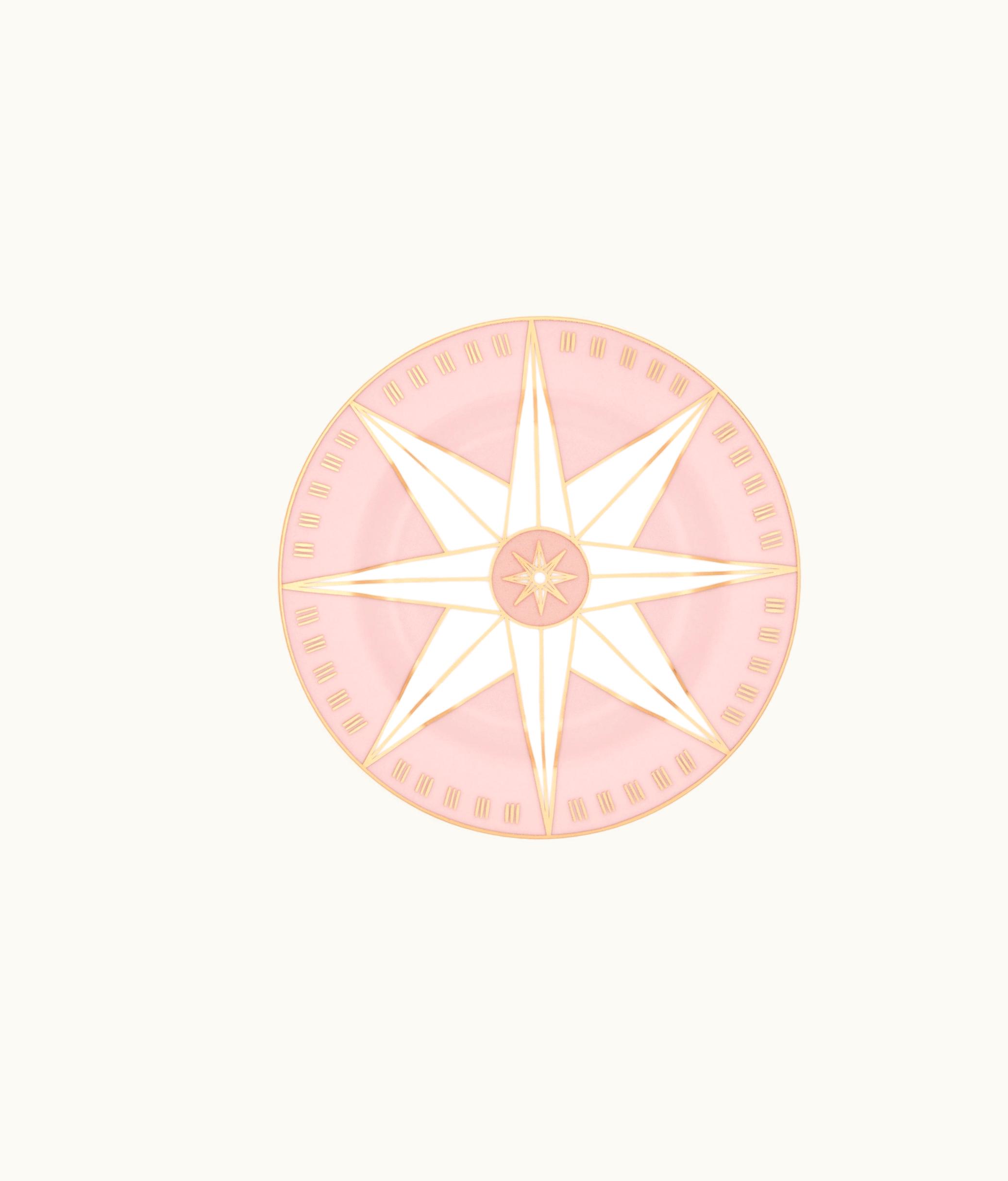 Dior Side Plate - Rose Quartz Wind Rose