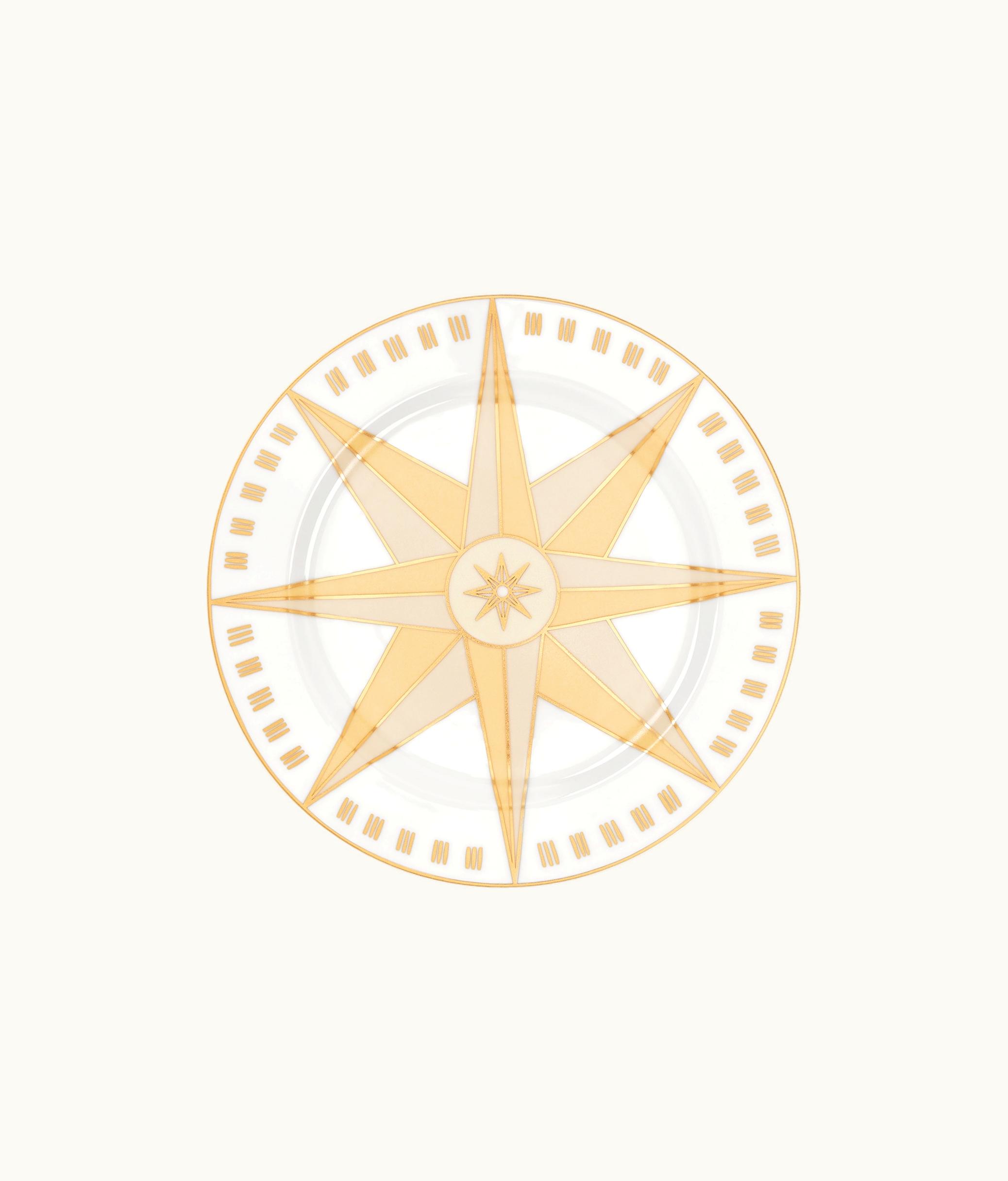 Dior Dessert Plate - Topaz Wind Rose
