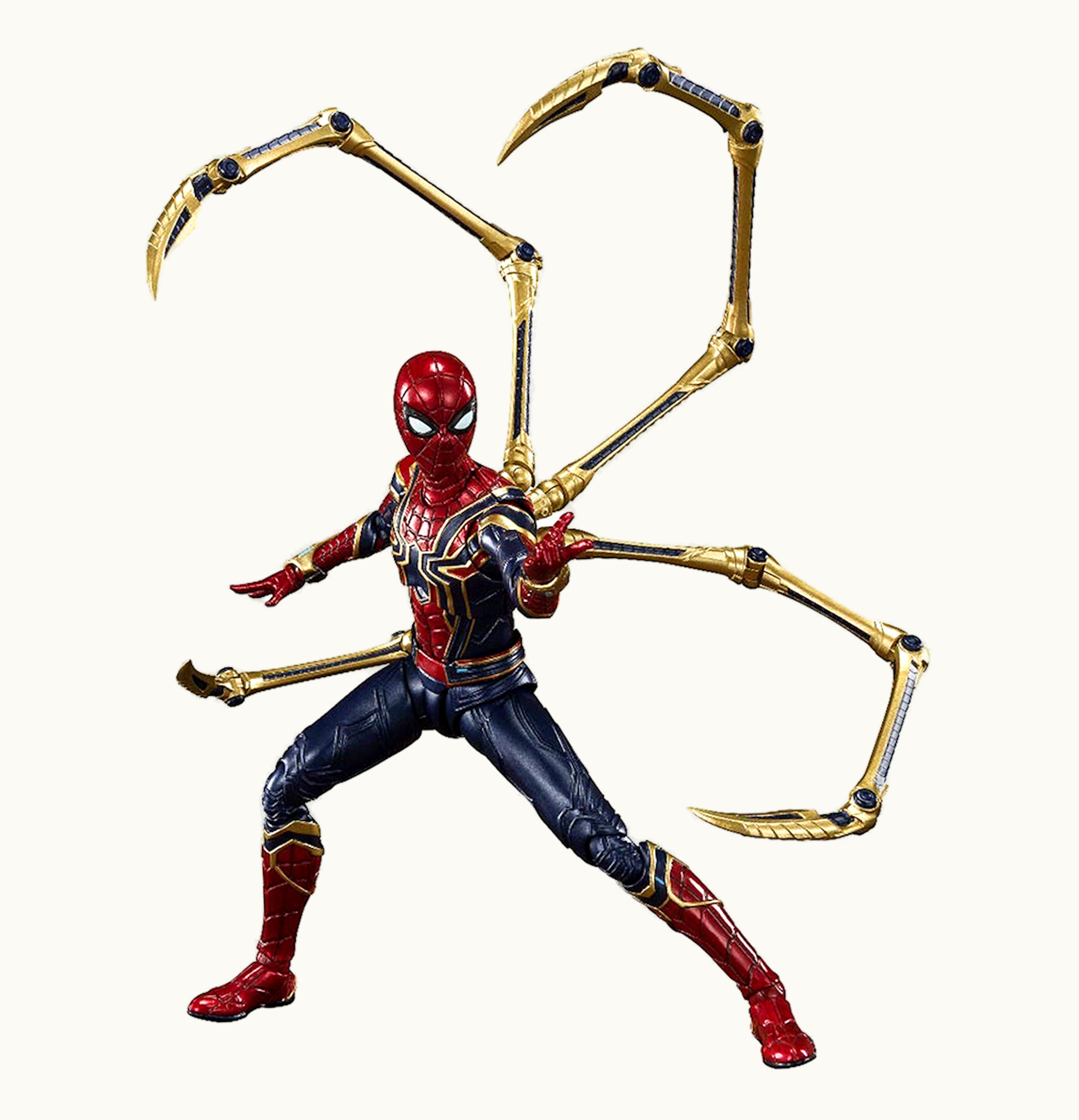 Bandai Bandai SHFiguarts Avengers Endgame Iron Spider Final Battle Edition Action Figure Blue Red