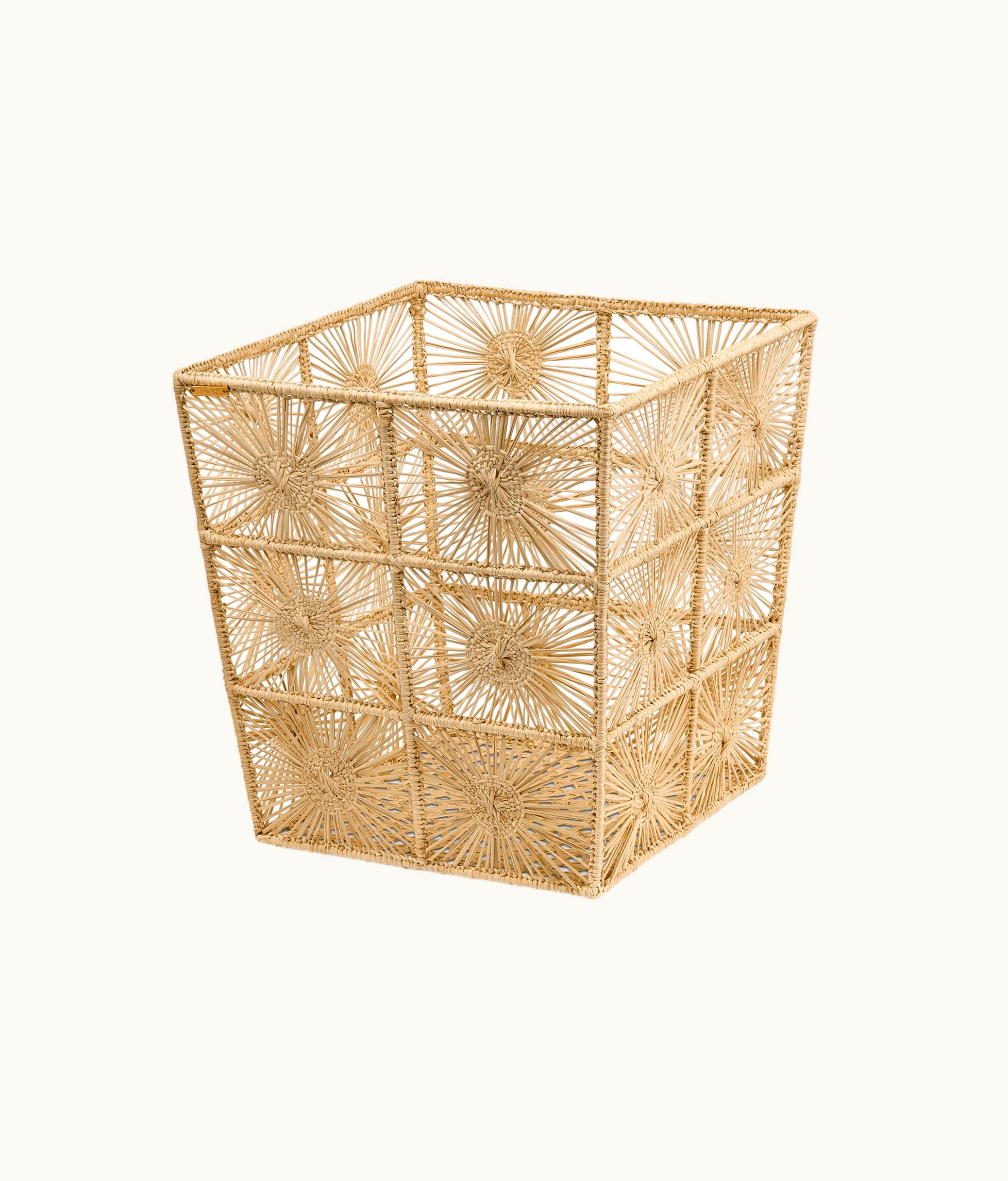 Dior Wastepaper Basket - Woven Raffia