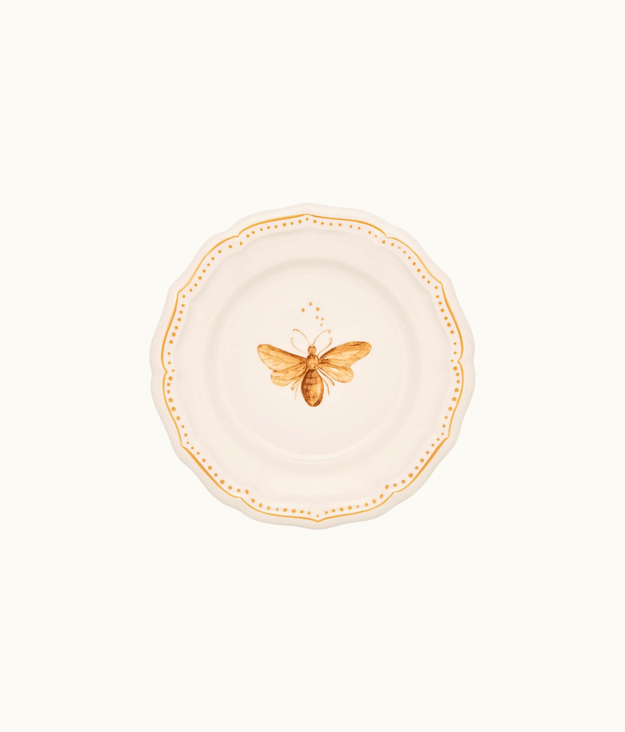 Dior Side Plate - White And Gold-Tone Dior Bees