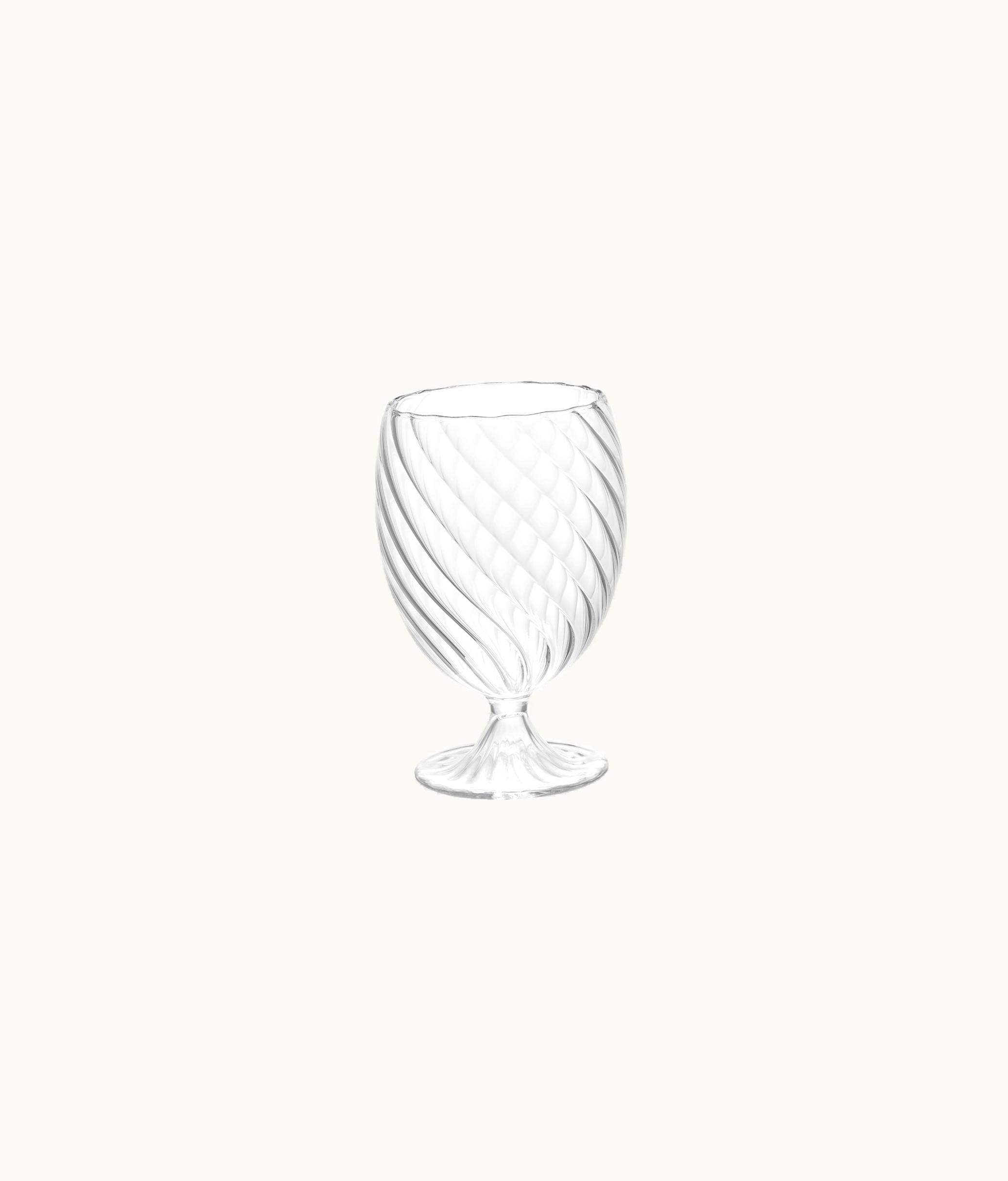 Dior White Wine Glass - Transparent Baroque