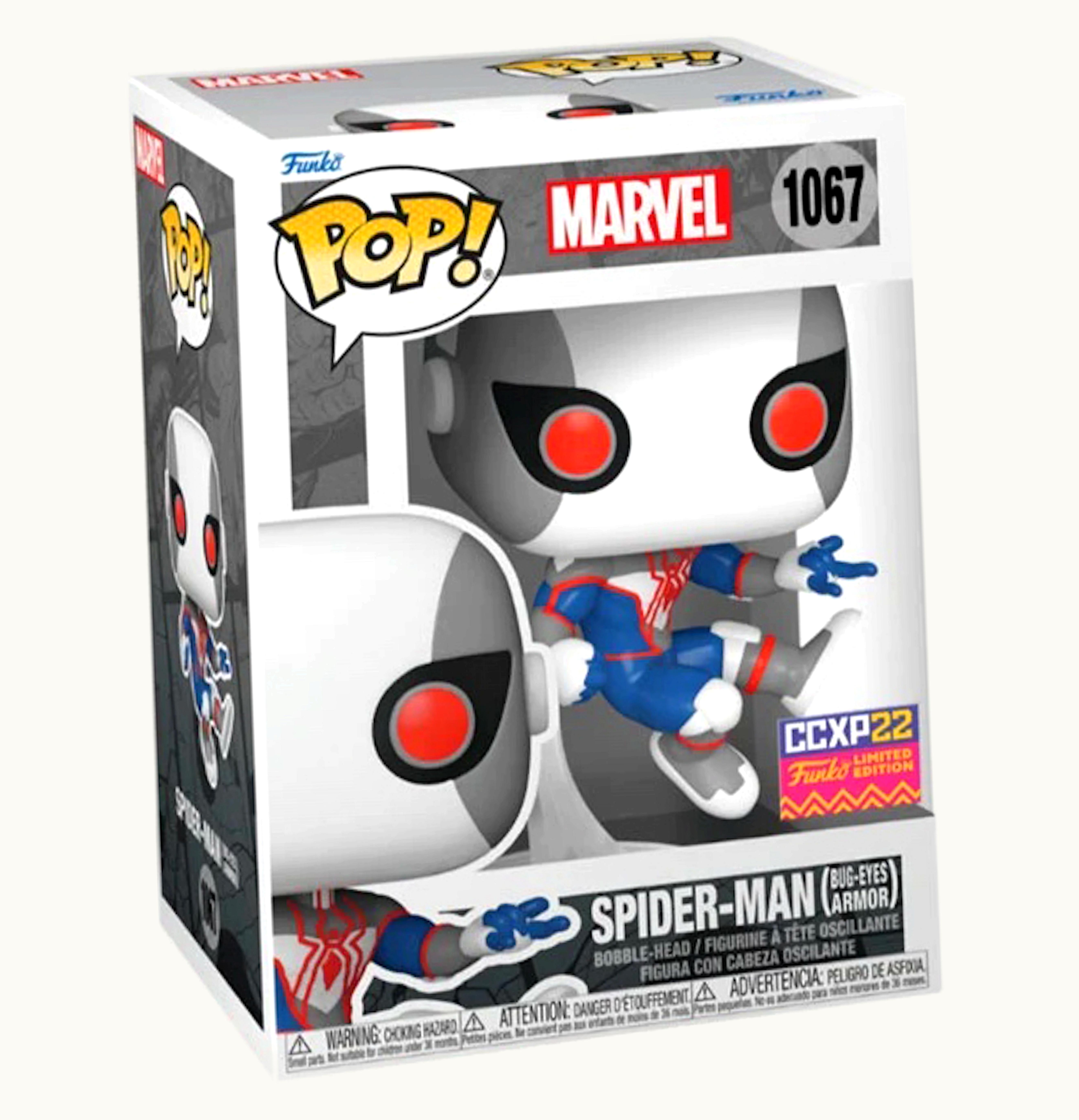 Funko Funko Pop Marvel Spider Man Bug Eyes Armor 2022 CCXP Exclusive Figure 1067