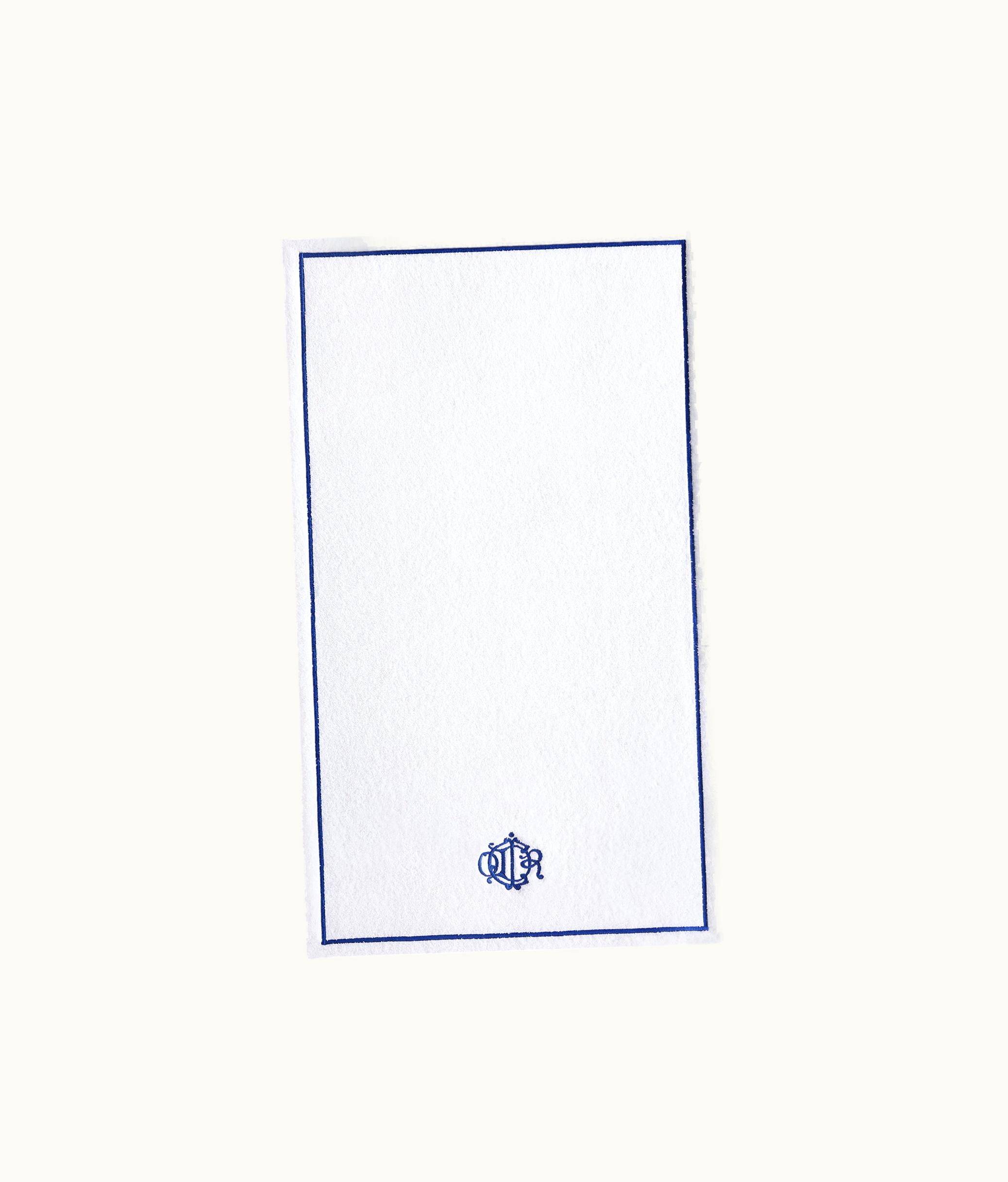 Dior Bath Sheet - White And Blue Monogram