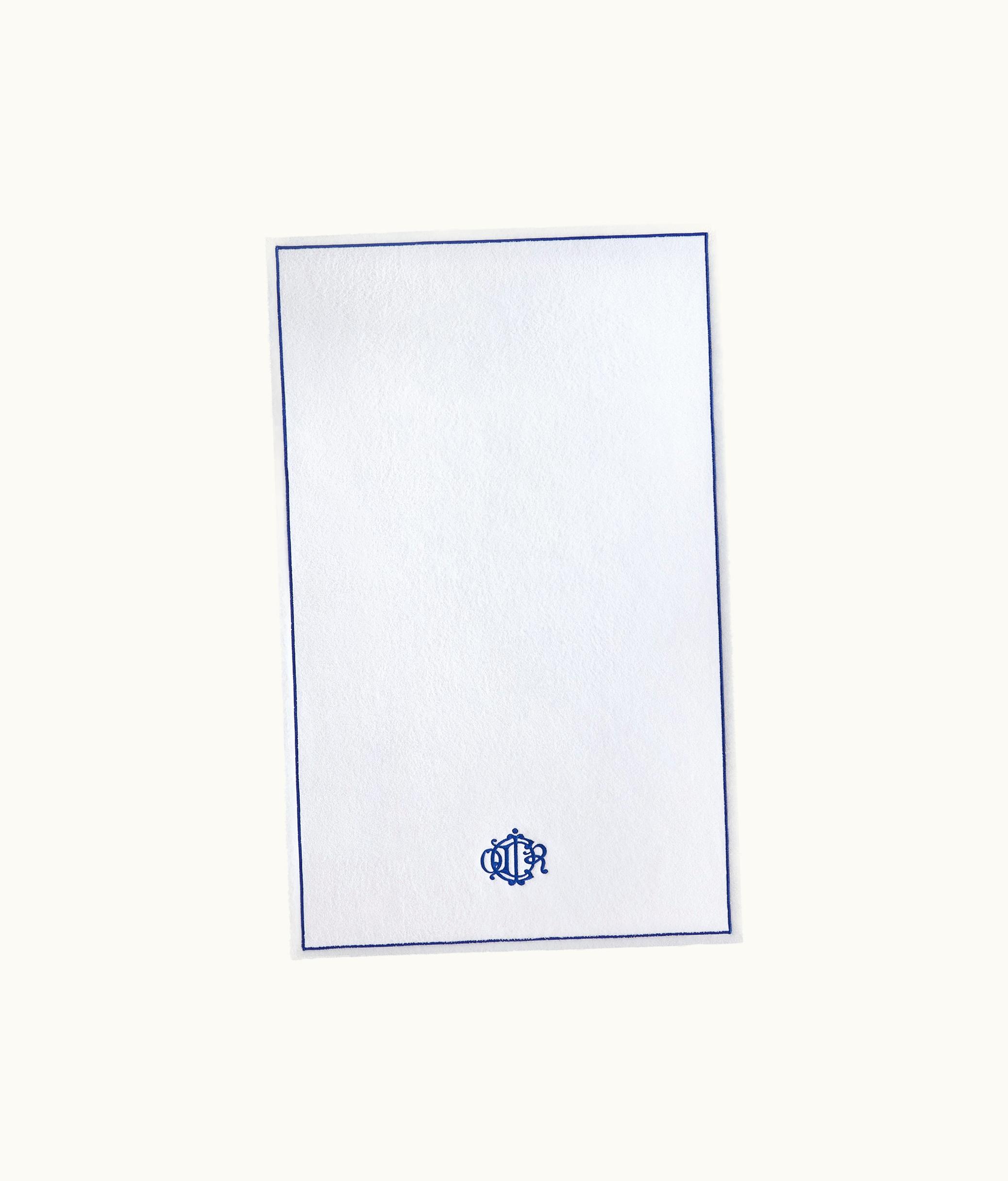 Dior Bath Towel - White And Blue Monogram