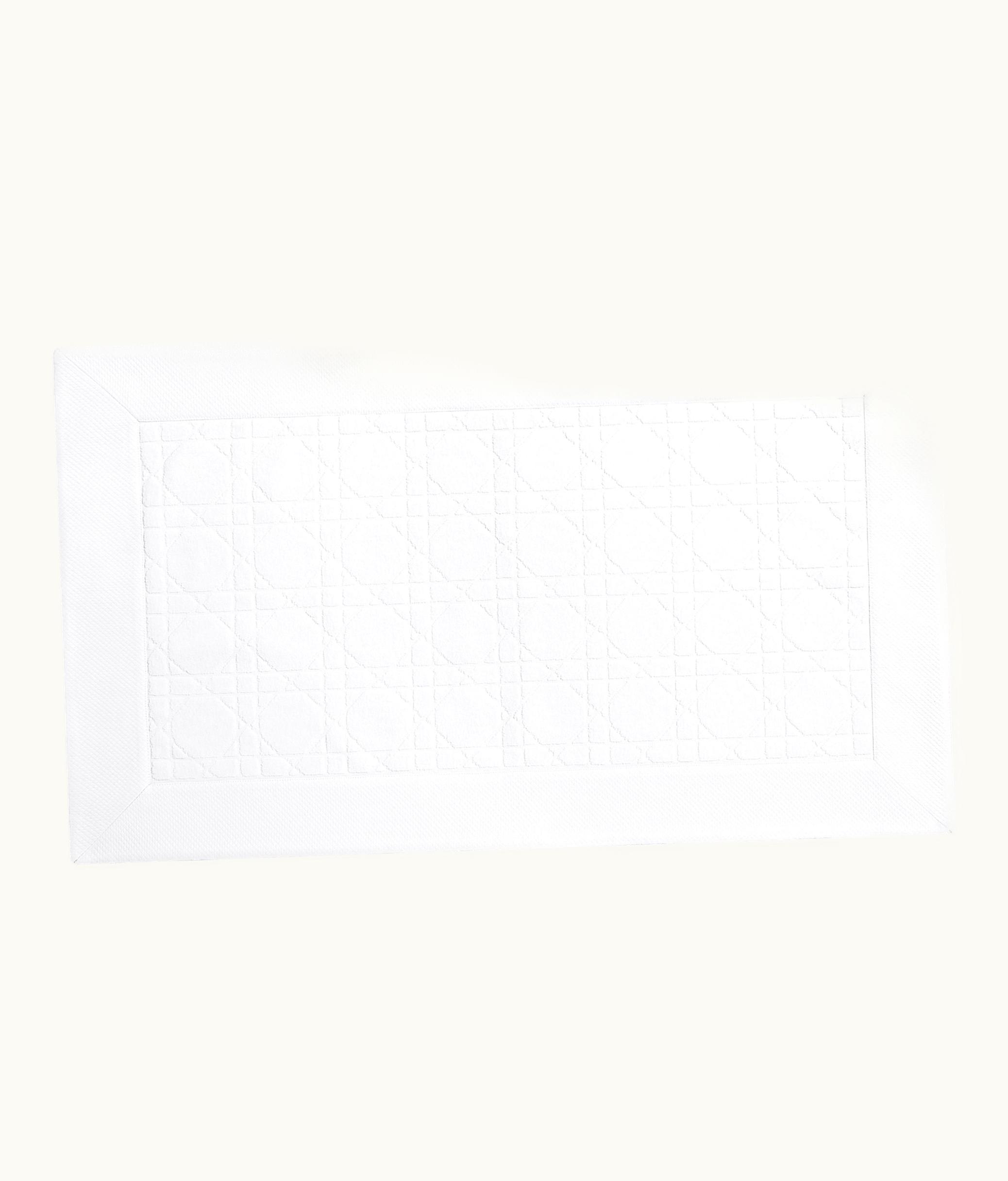 Dior Bath Mat - White Cannage 30 Montaigne