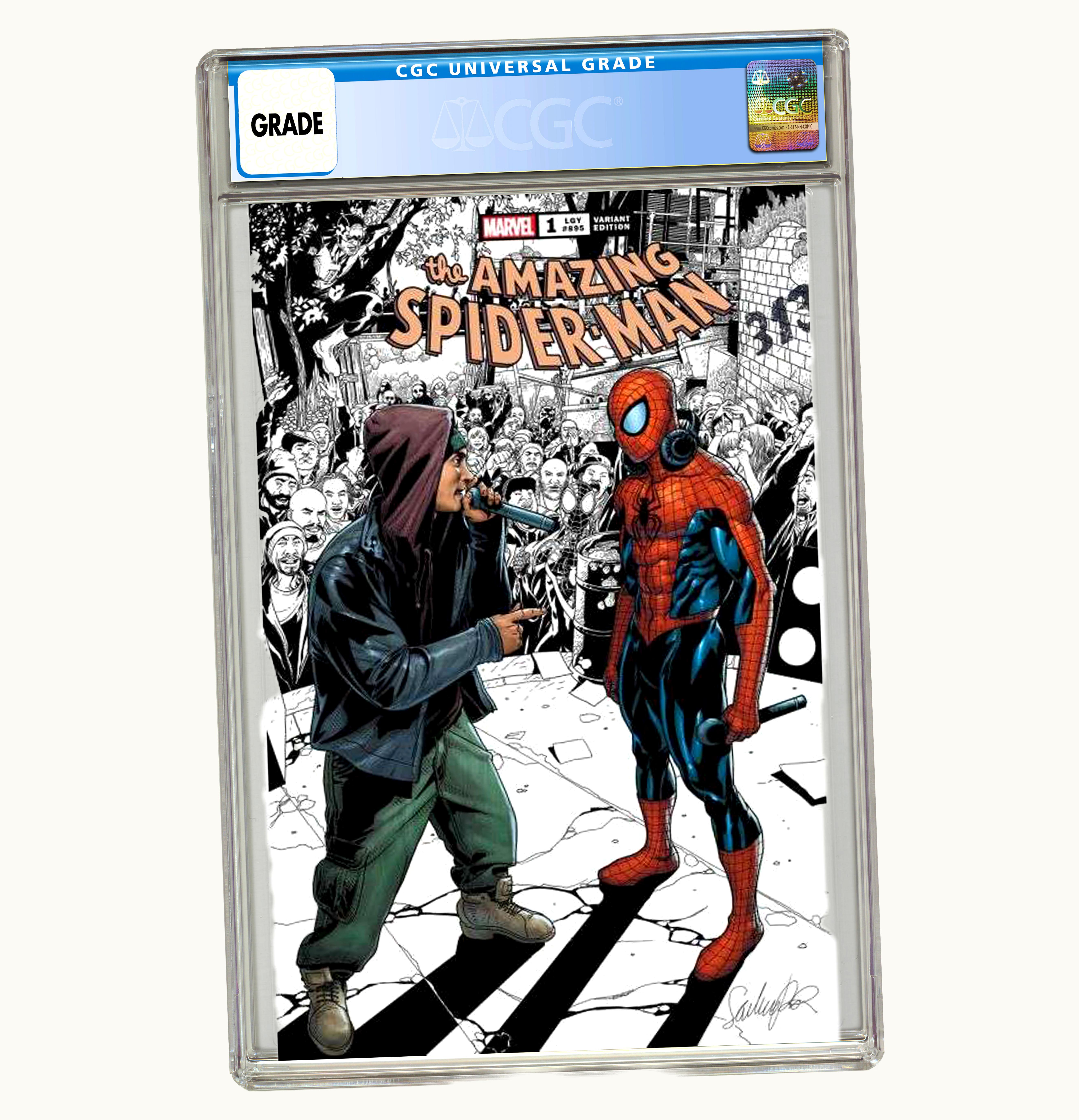 Marvel Marvel The Amazing Spider Man 2022 1 Eminem Spotlight Variant Comic Book CGC Graded