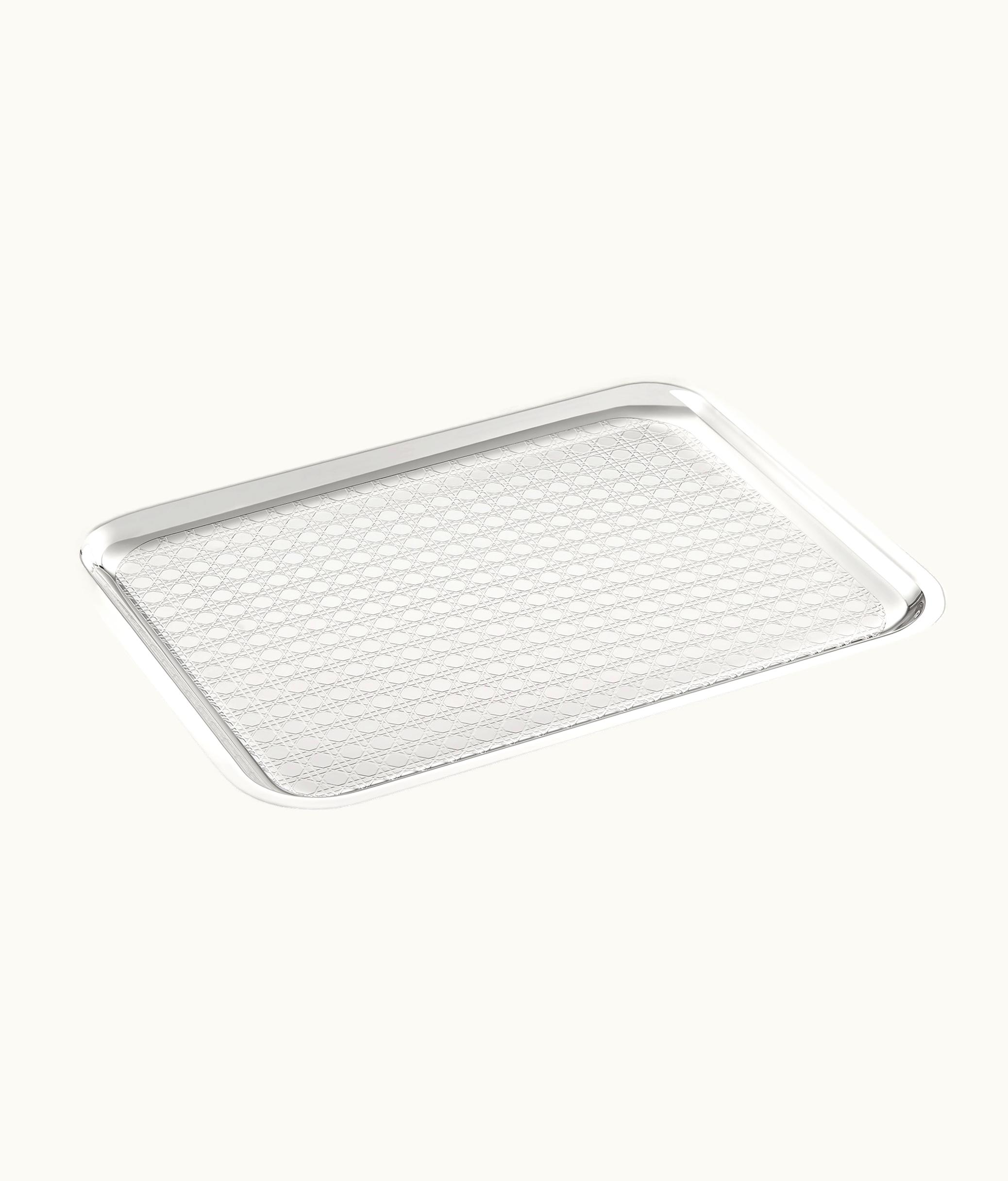 Dior Tray - Silver-Finish Cannage Metal