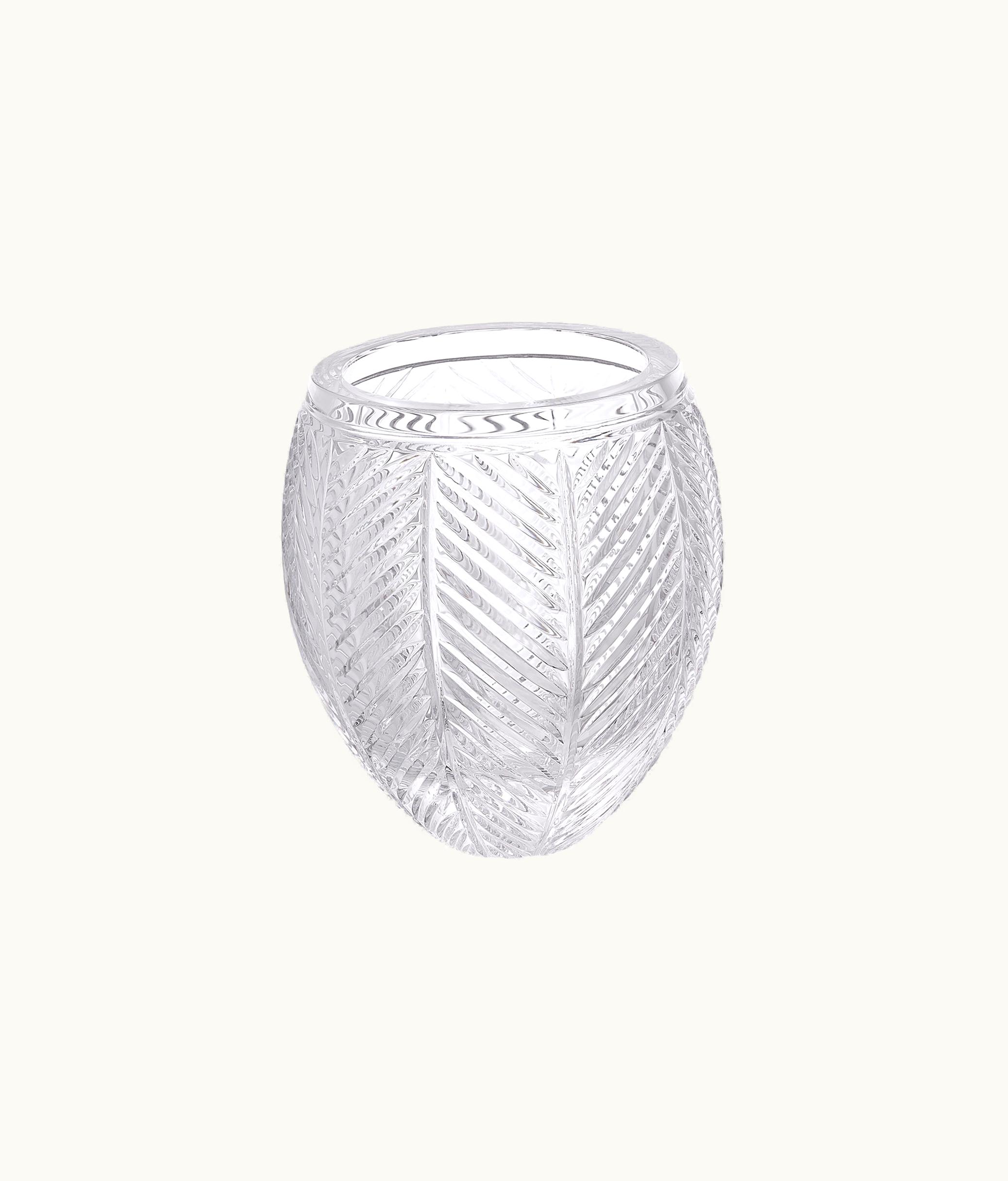 Dior Round Vase - Transparent Chevrons