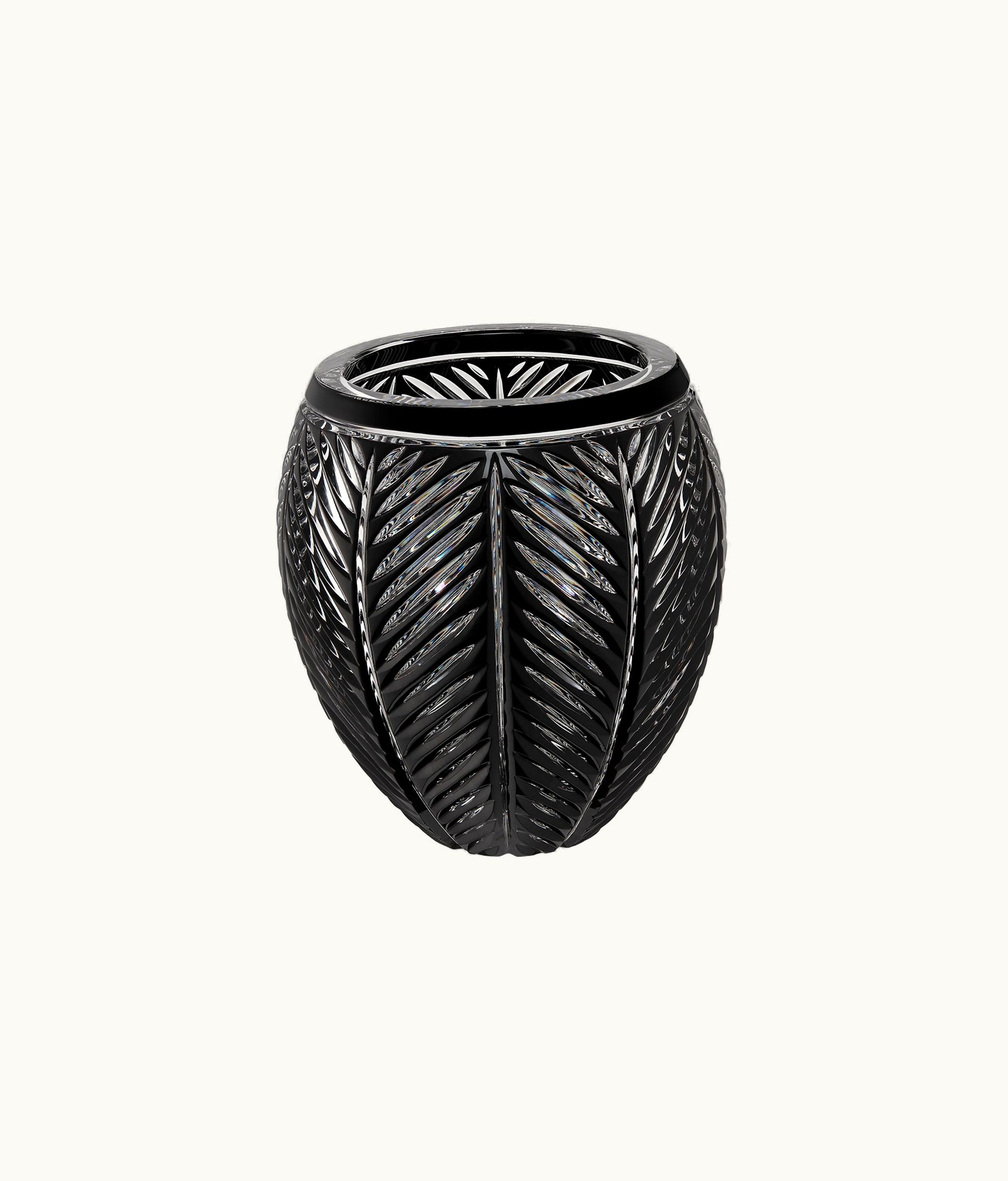 Dior Round Vase - Black Chevrons