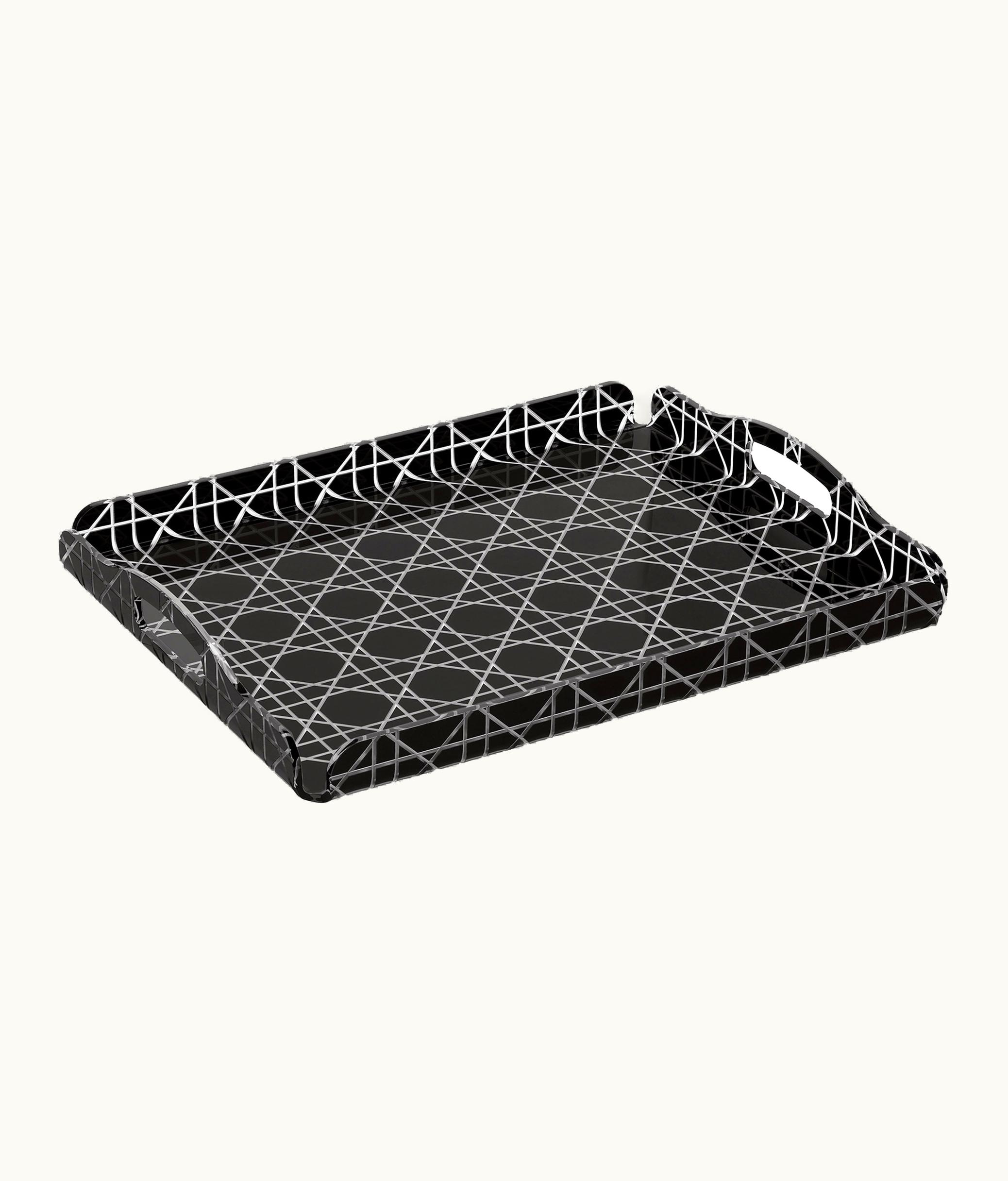 Dior Small Tray - Black Cannage