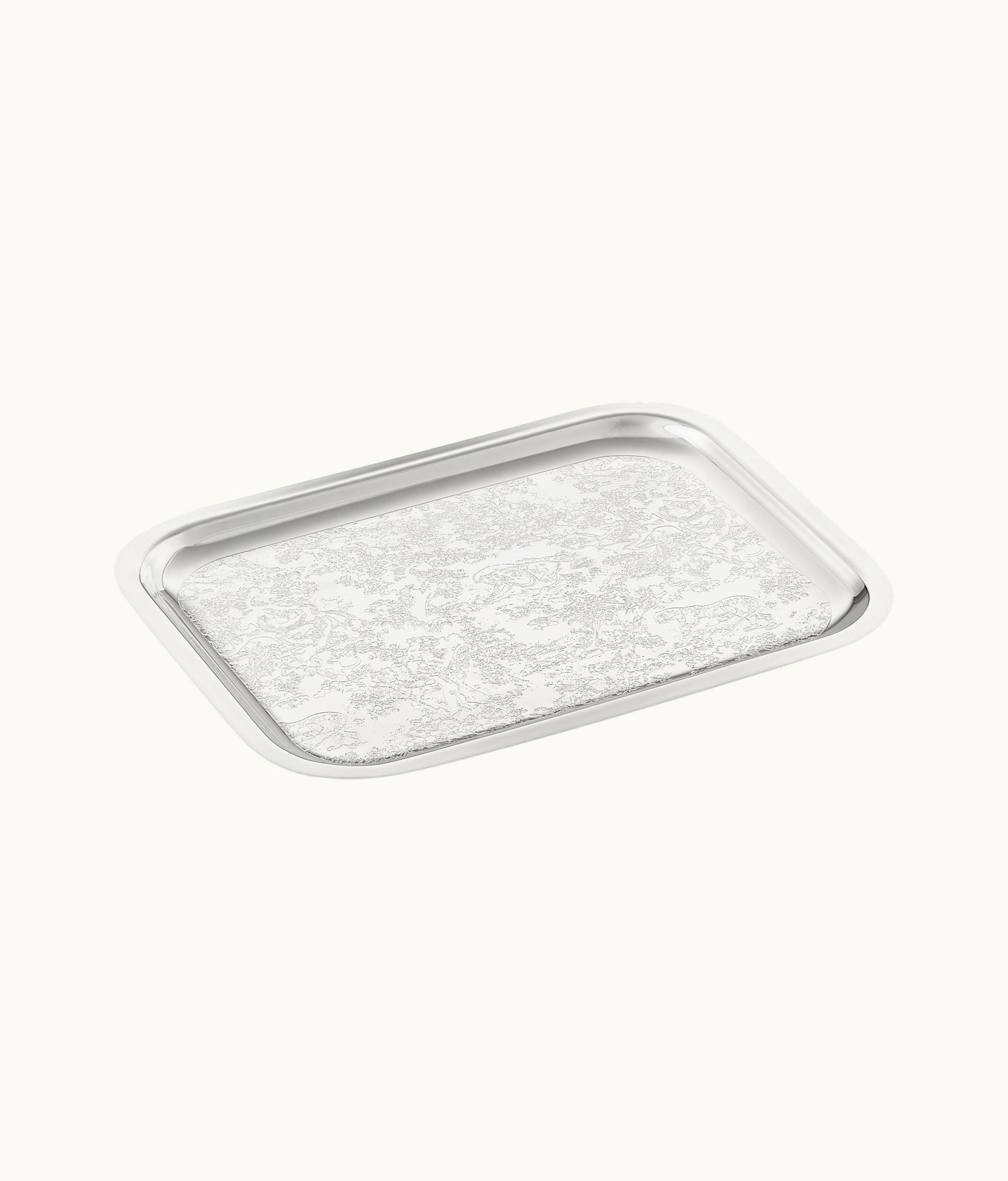 Dior Small Tray - Silver-Finish Toile De Jouy