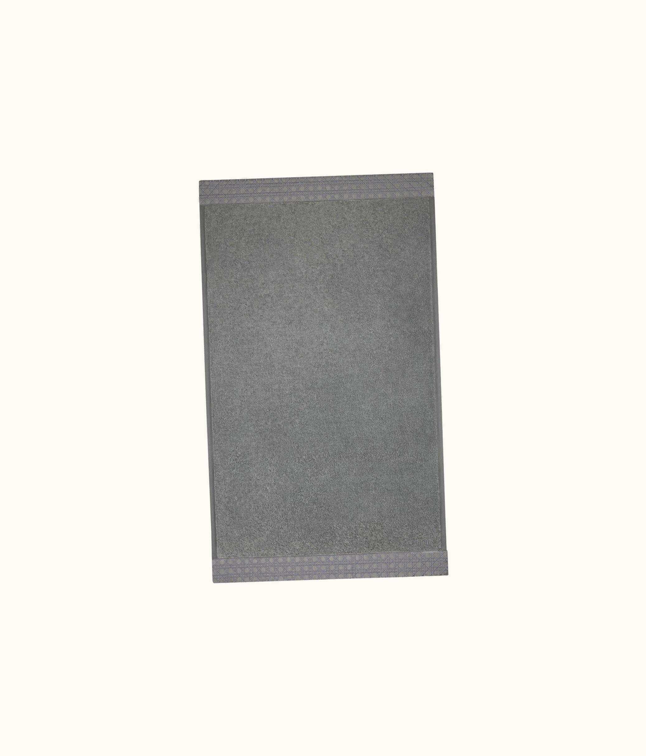 Dior Bath Towel - Anthracite Woven Cannage Band