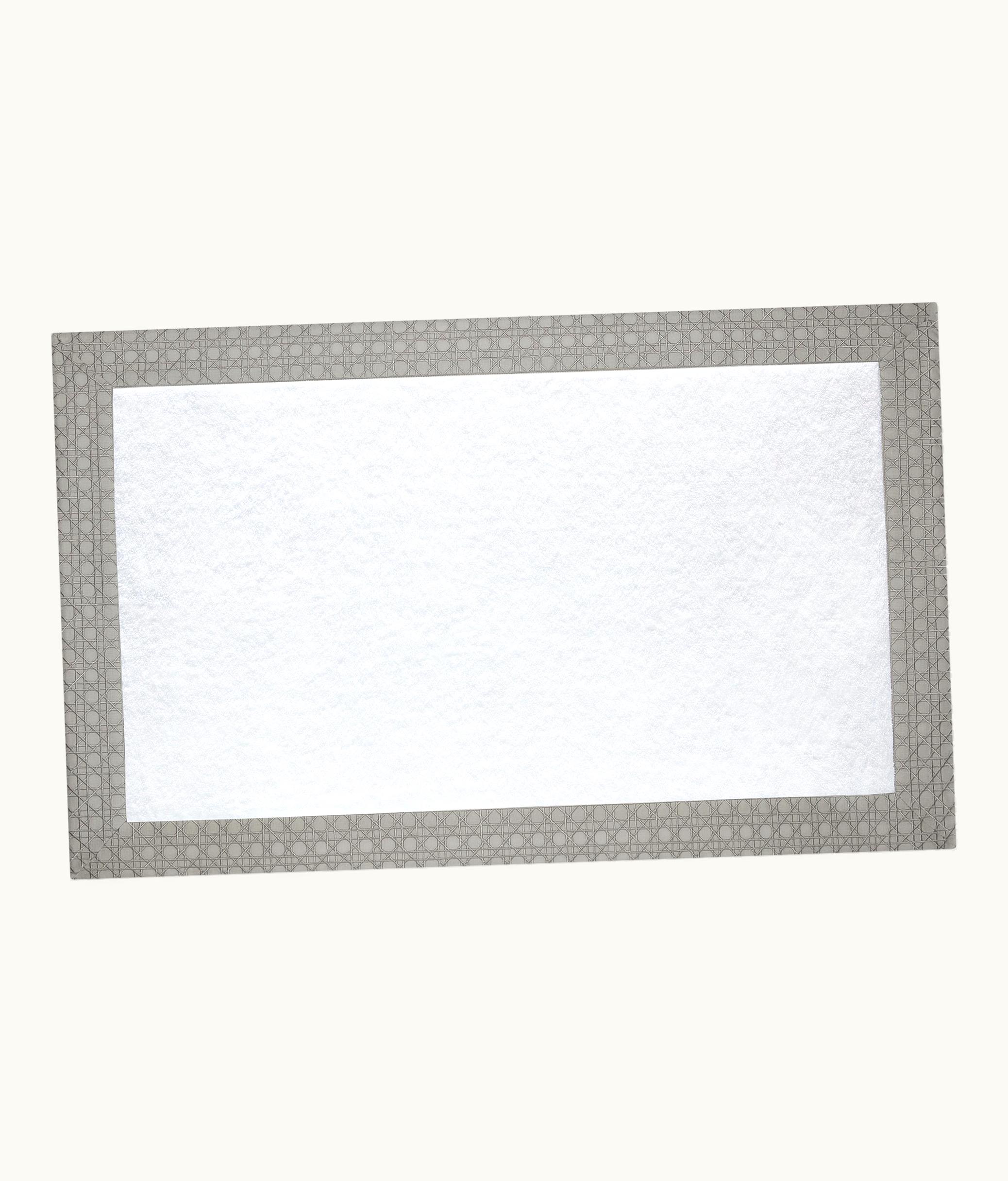 Dior Bath Mat - White And Pearl Gray Cannage