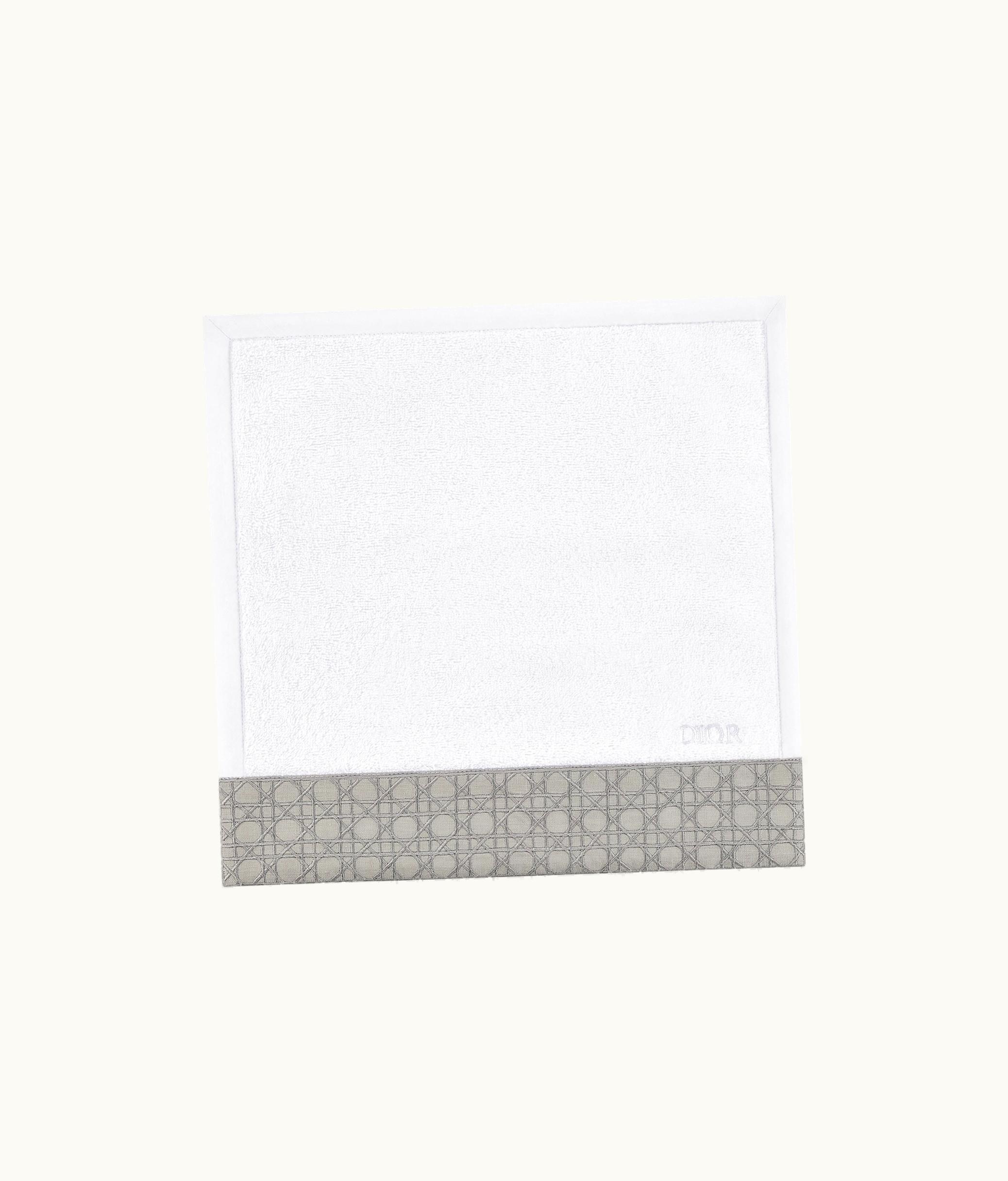 Dior Washcloth - Gray Woven Cannage Band