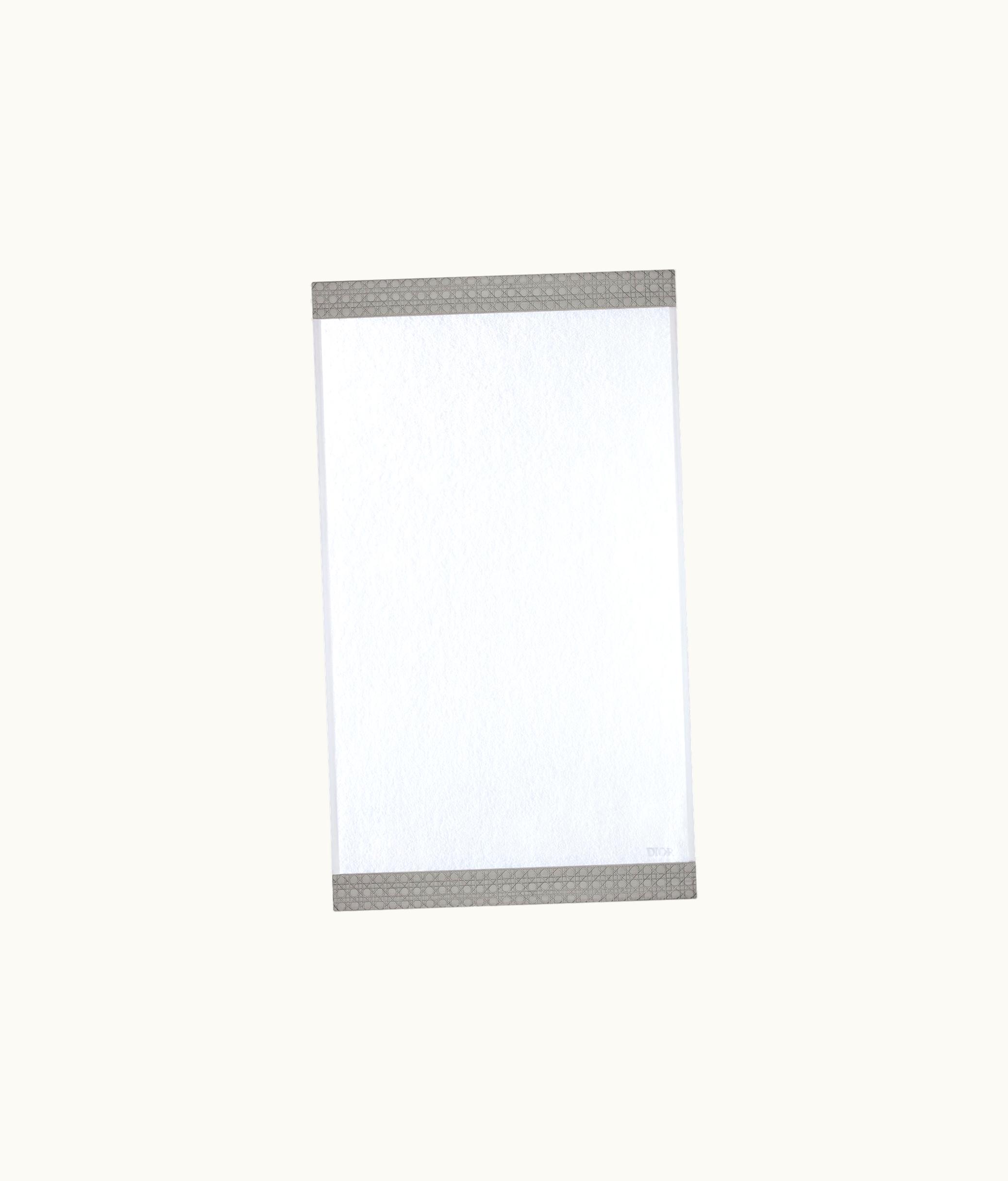 Dior Bath Towel - Gray Woven Cannage Band