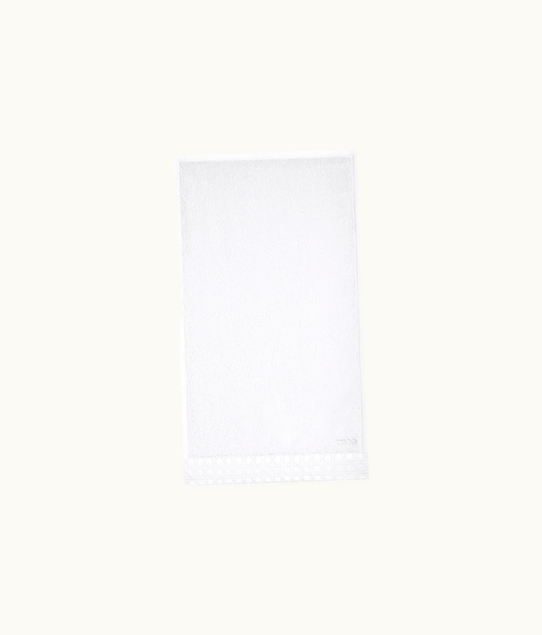 Dior Hand Towel - White Woven Cannage Band
