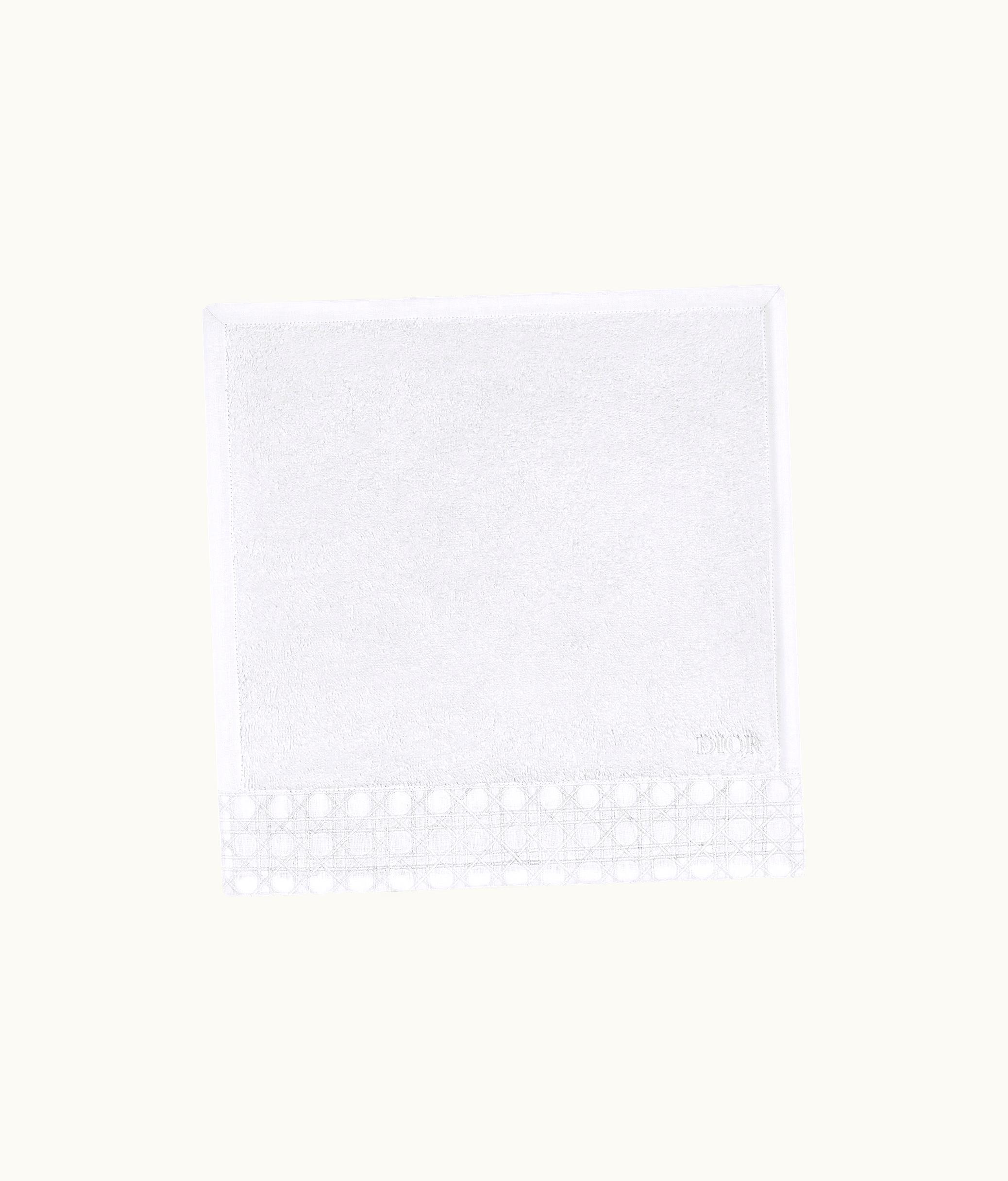 Dior Washcloth - White Woven Cannage Band