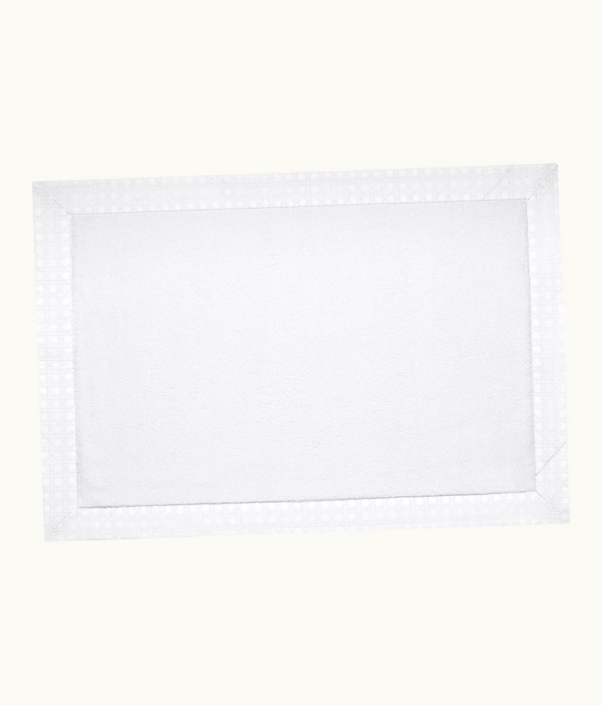 Dior Bath Mat - White Cannage