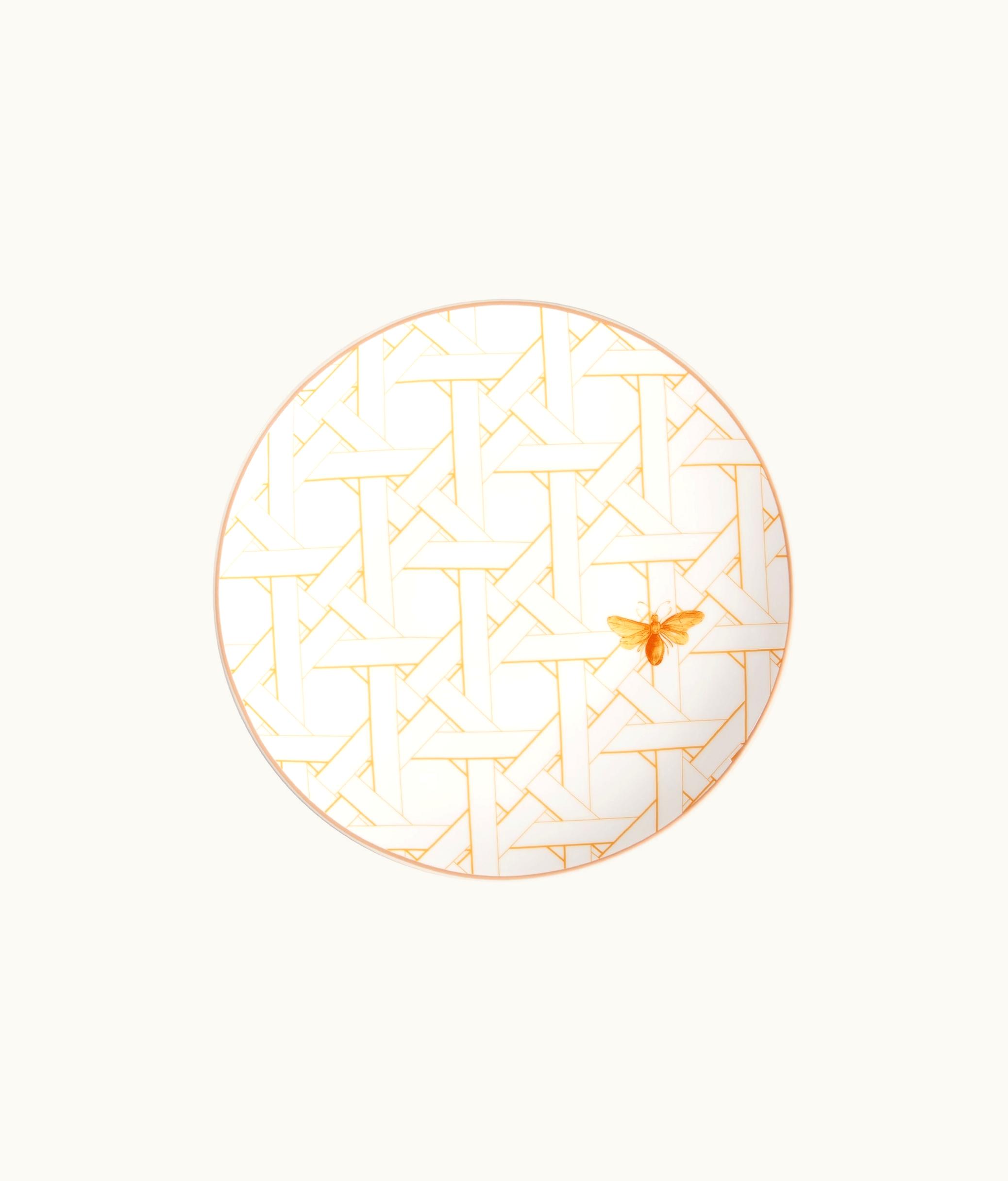 Dior Bee Dessert Plate - Beige Cannage Provence