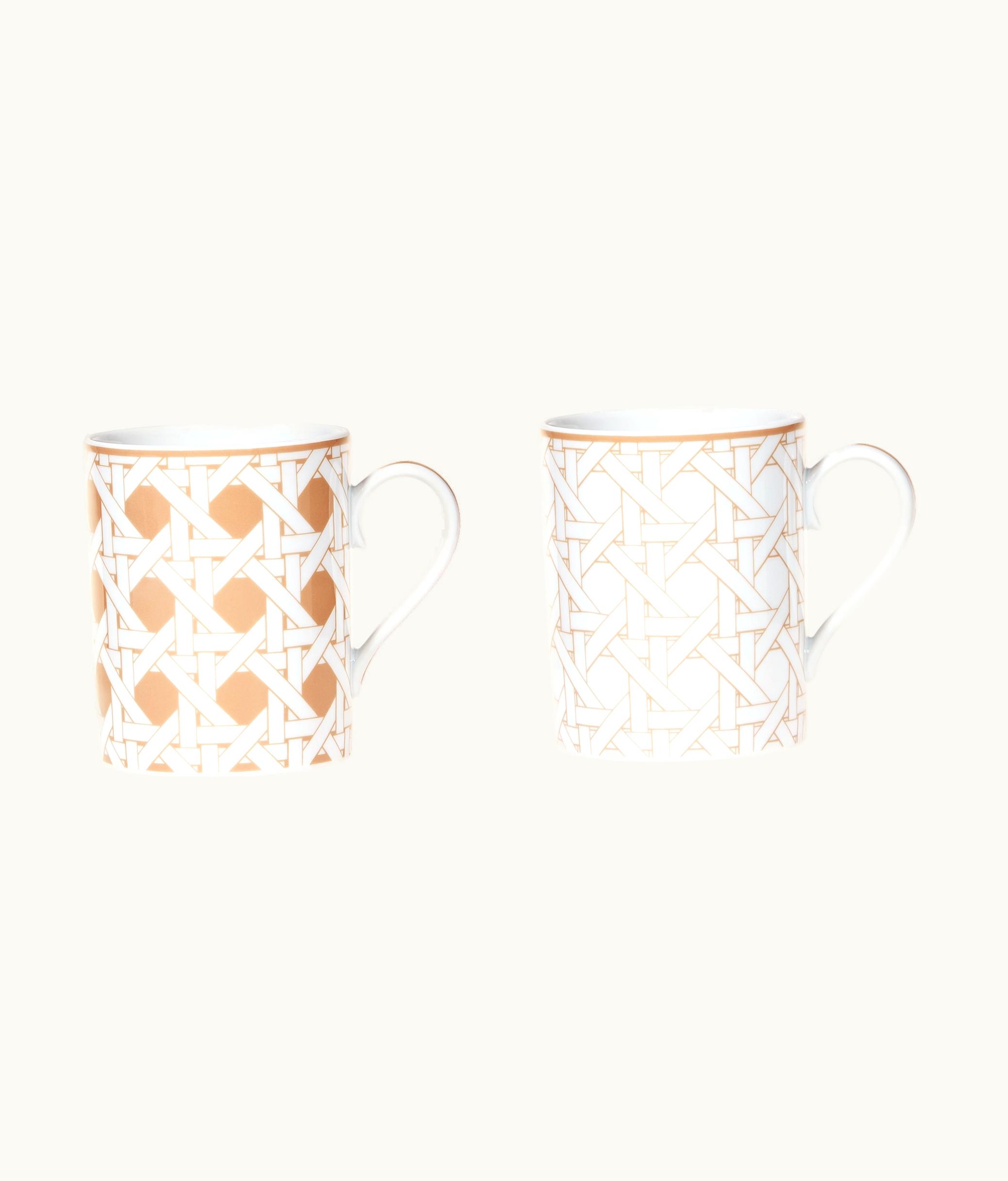 Dior Set Of Two Mugs - Beige Cannage Provence