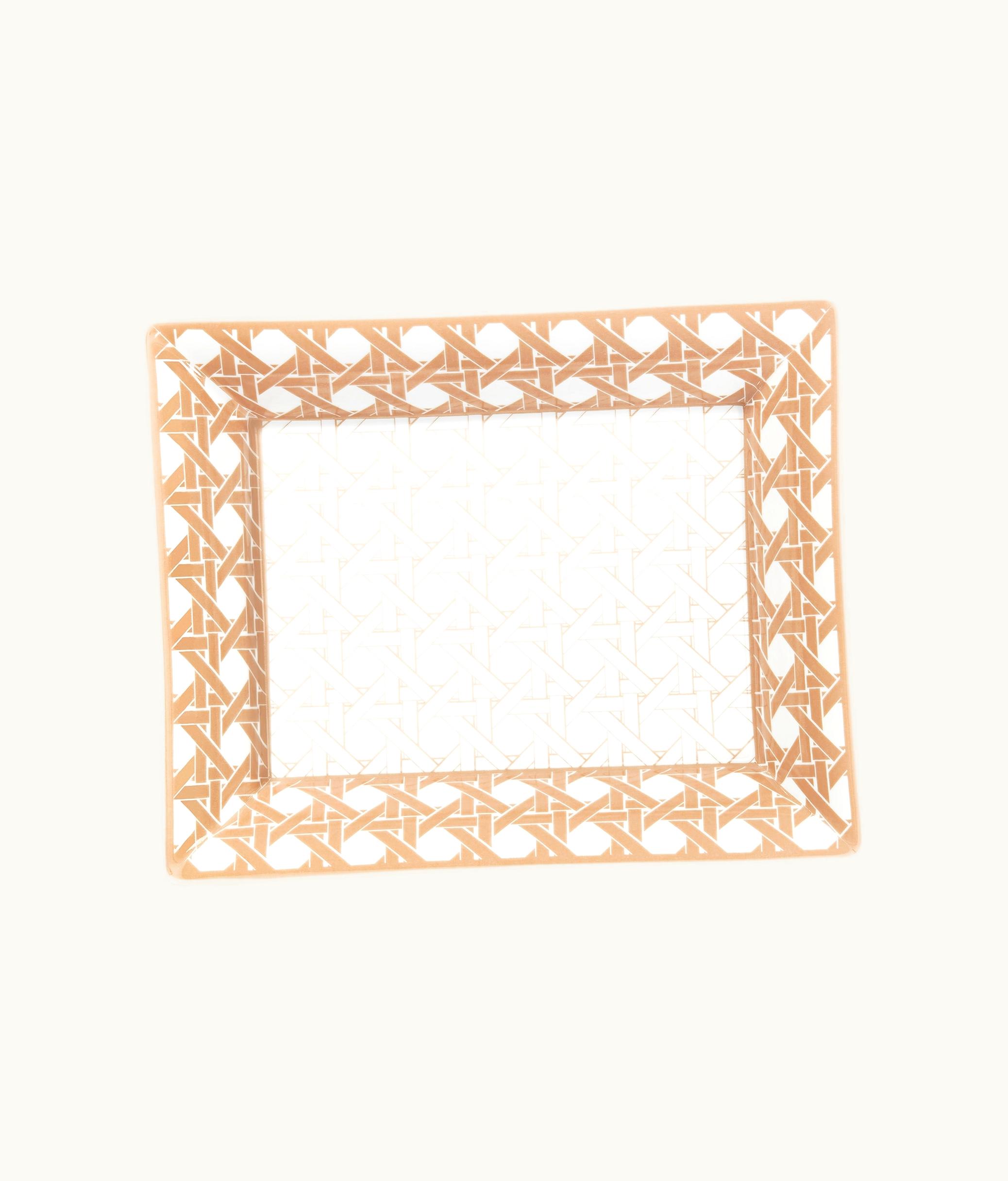 Dior Trinket Tray - White And Beige Cannage Provence