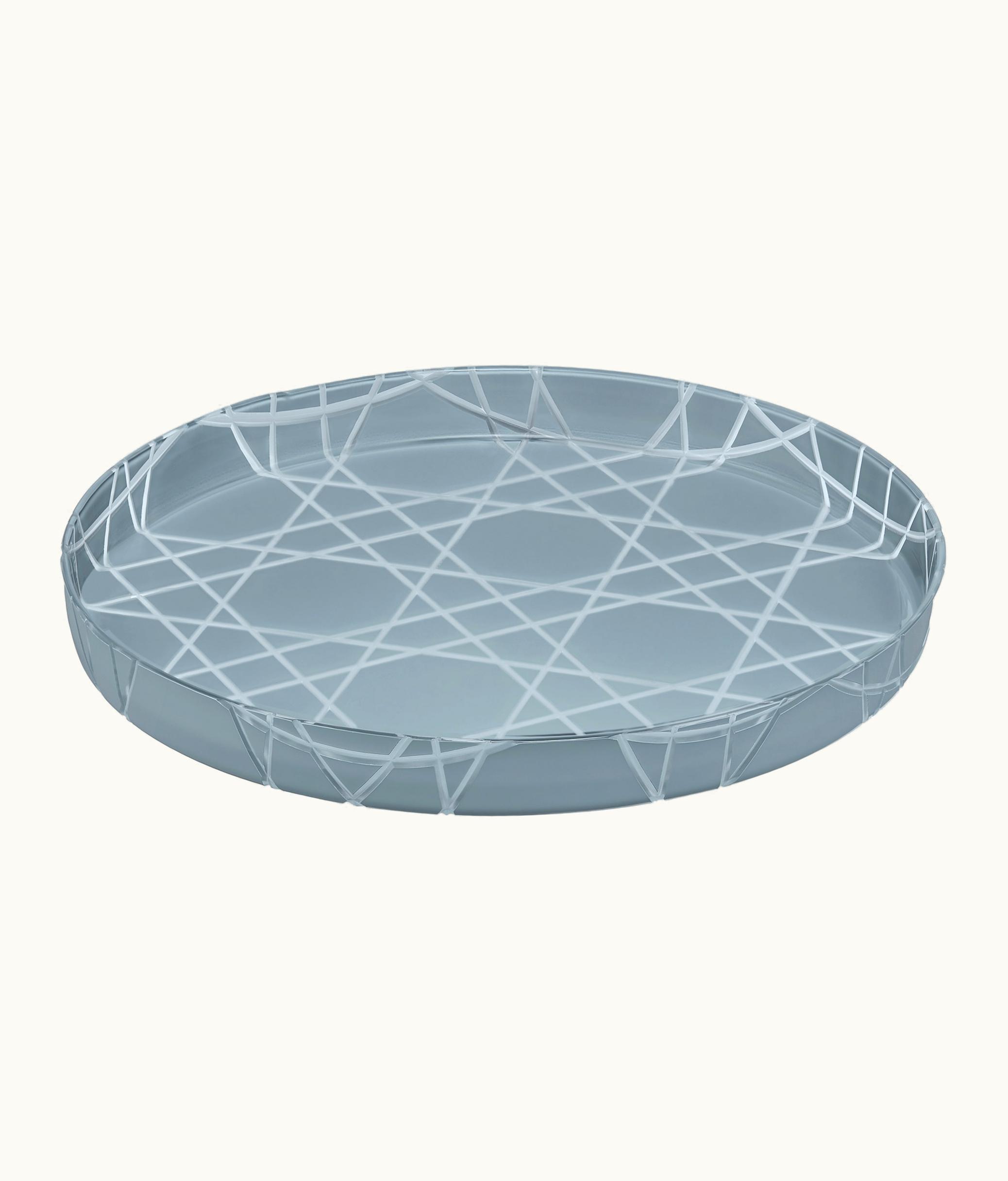 Dior Round Tray - Dior Gray Cannage