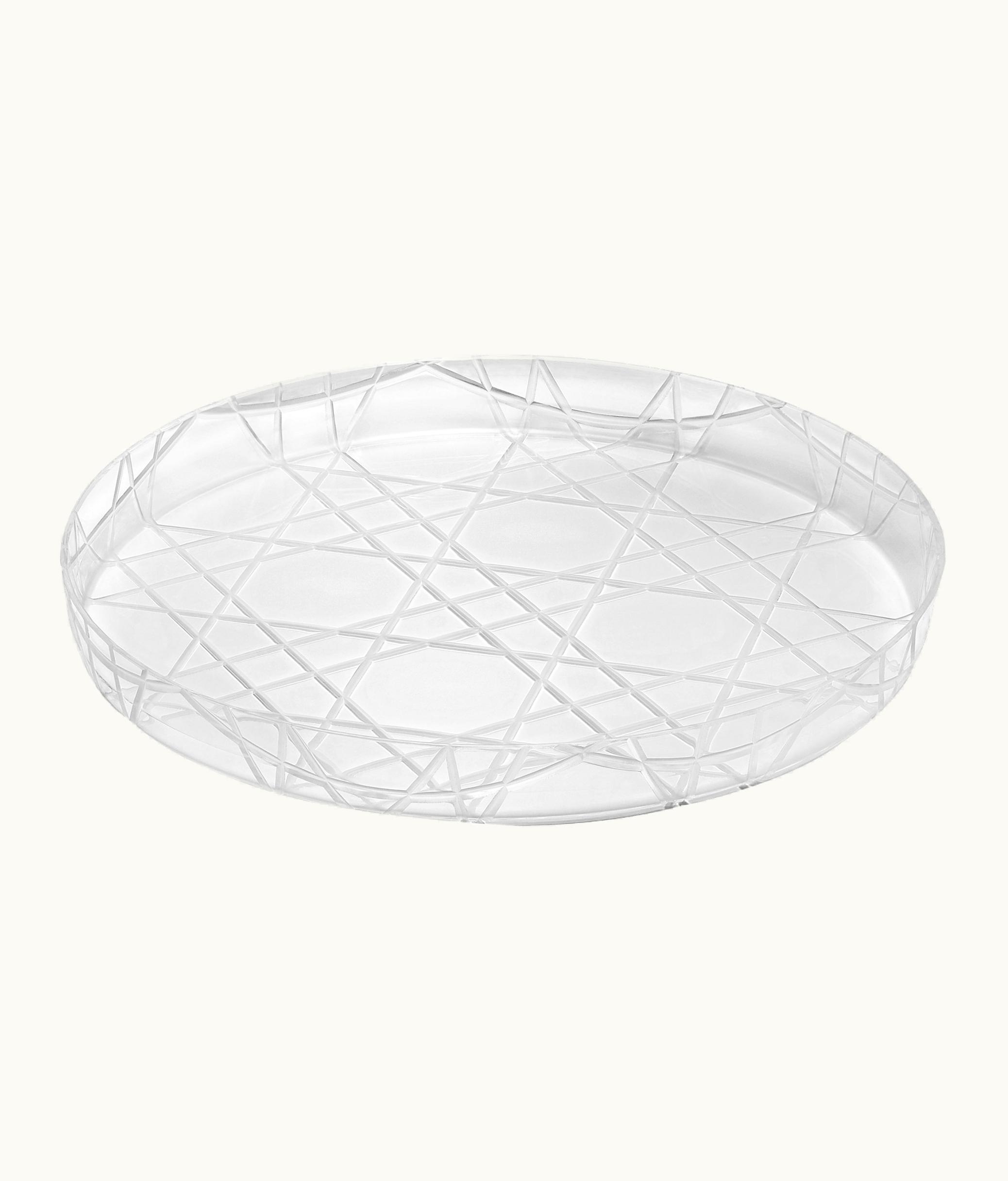 Dior Dior Round Tray - Gray Cannage