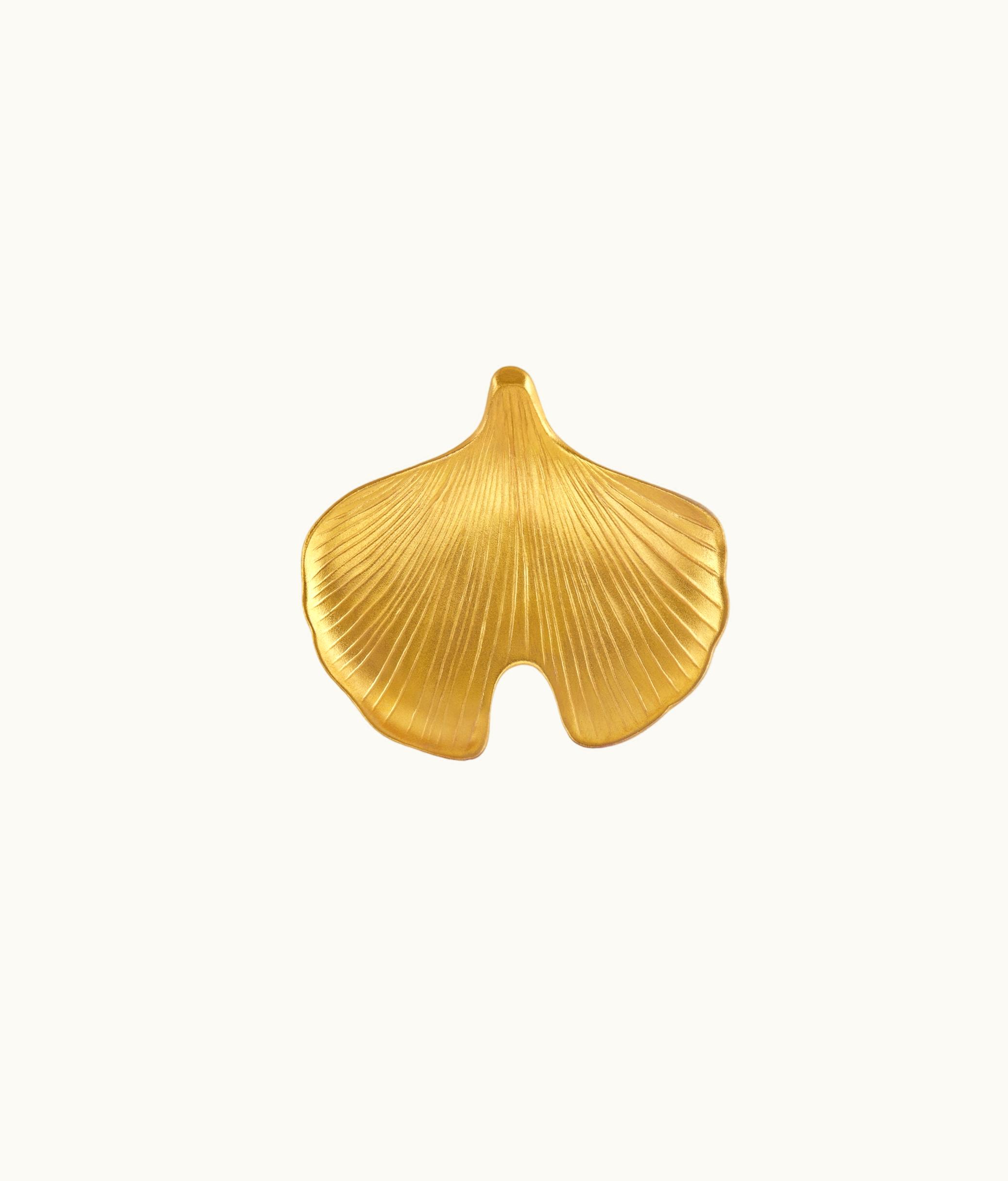 Dior Dior Small Decorative Plate - Gold-Tone Ginkgo