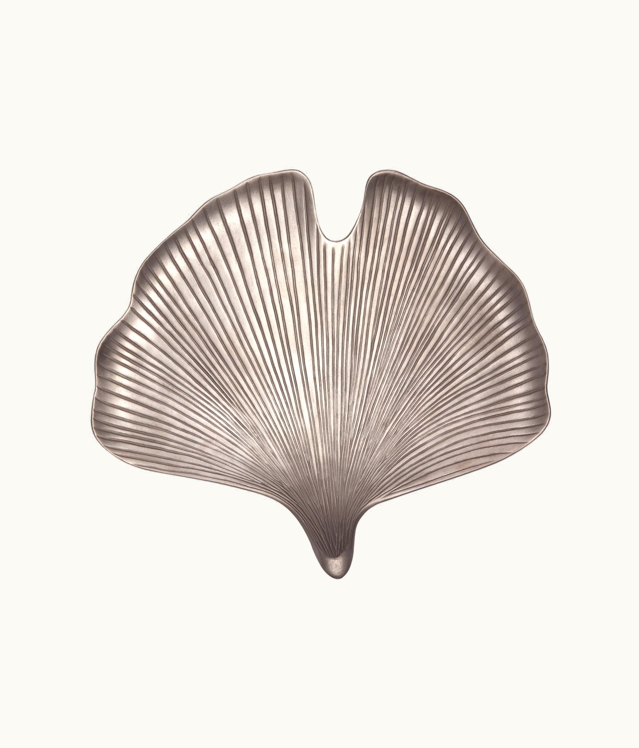 Dior Dior Large Decorative Plate - Silver-Tone Ginkgo