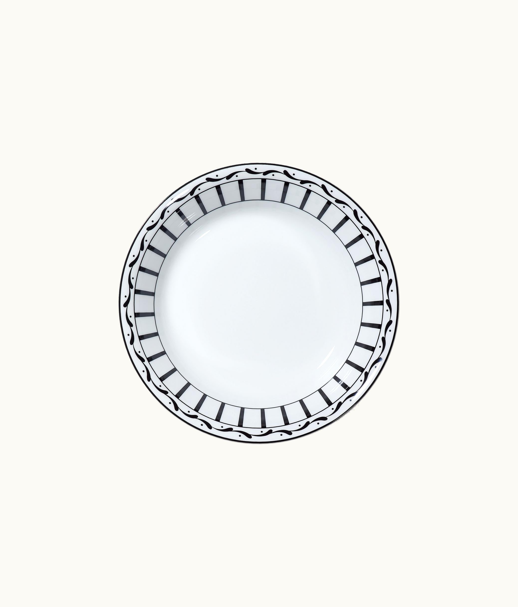 Dior Pasta Plate - White And Black Monsieur Dior