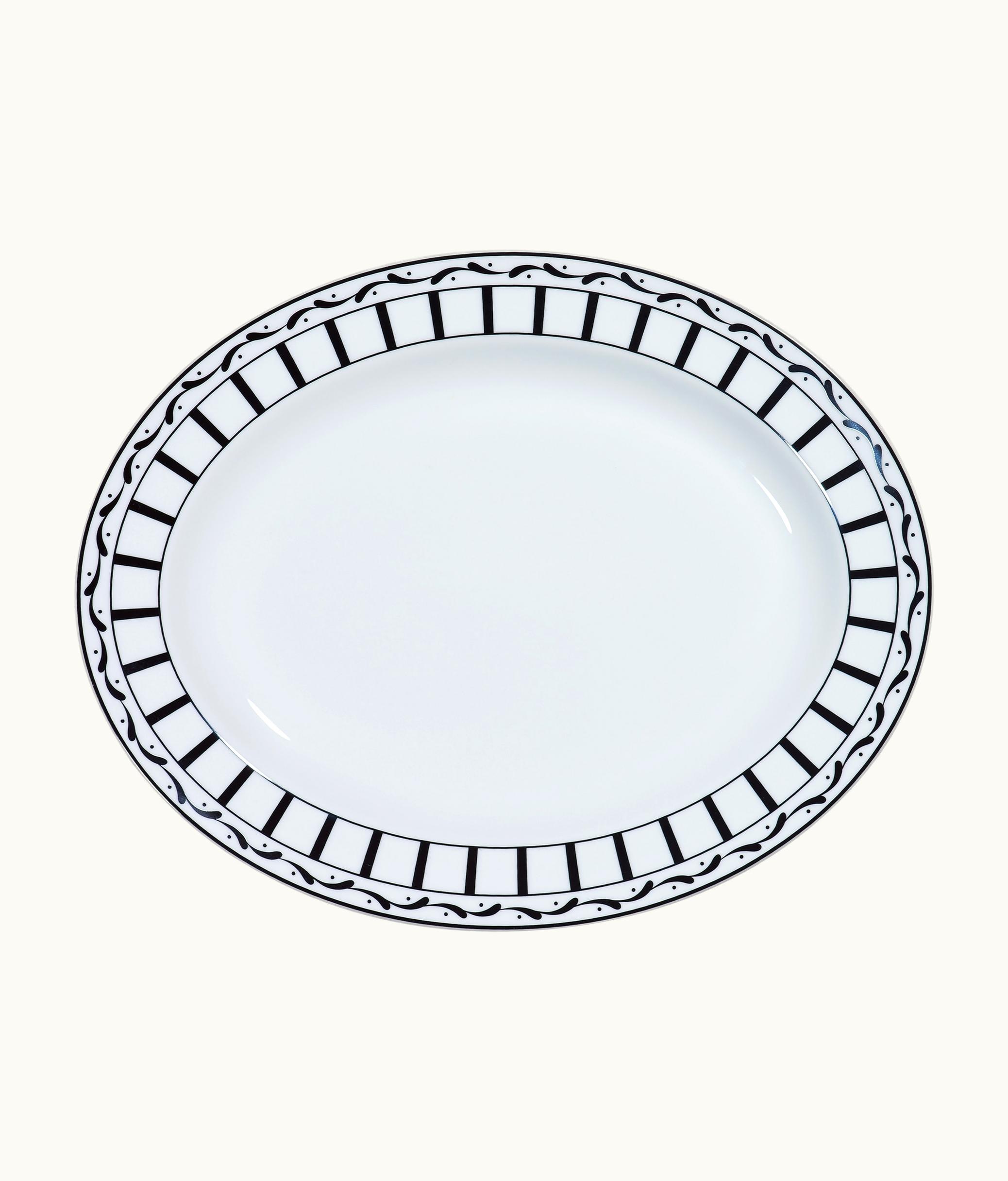 Dior Oval Platter - White And Black Monsieur Dior