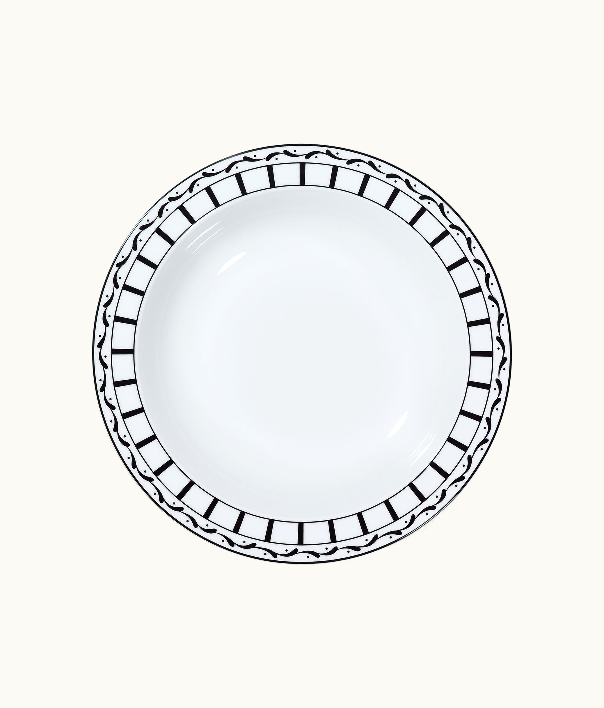 Dior Deep Round Platter - White And Black Monsieur Dior