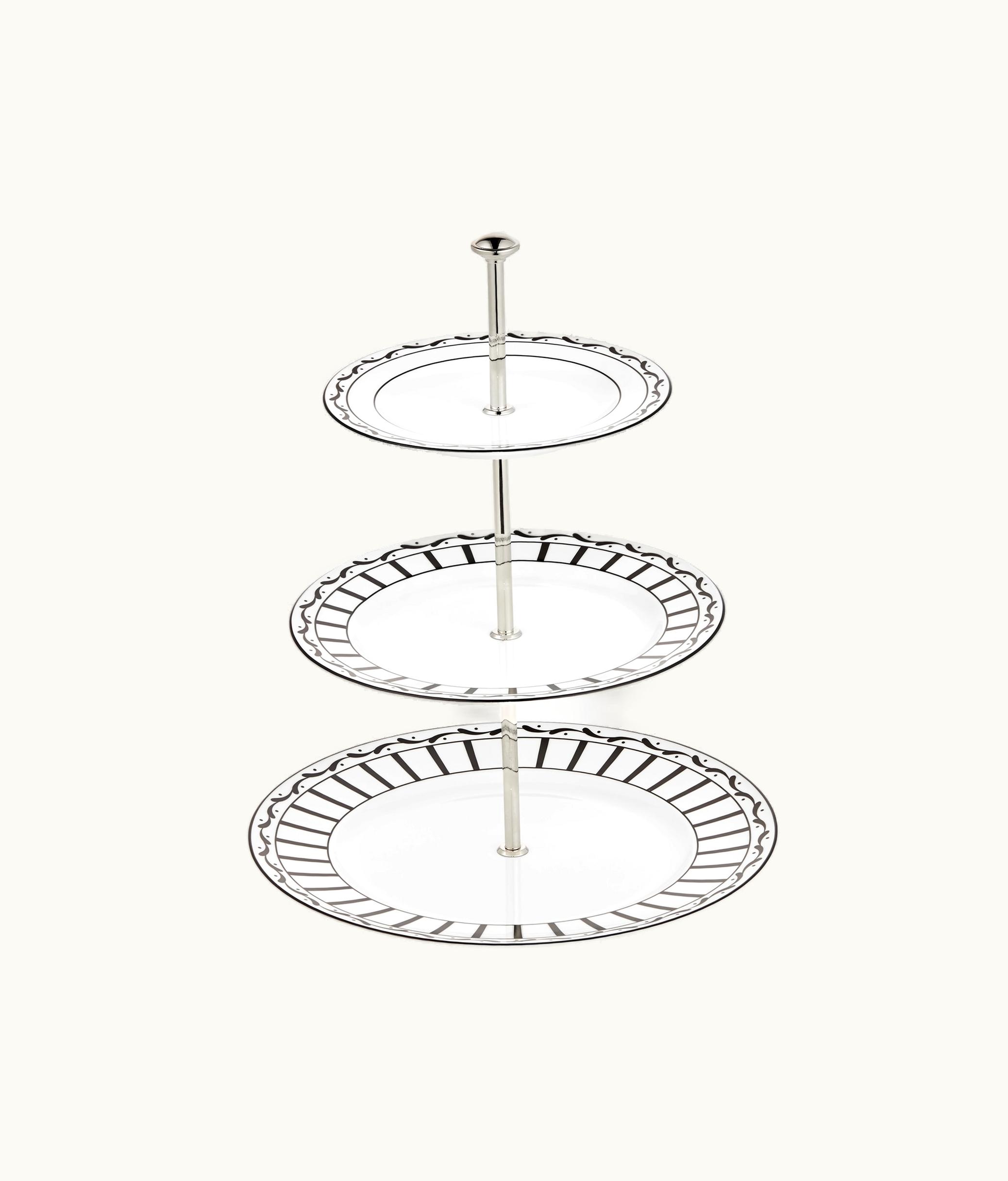 Dior Three-Tiered Cake Stand - White And Black Monsieur Dior