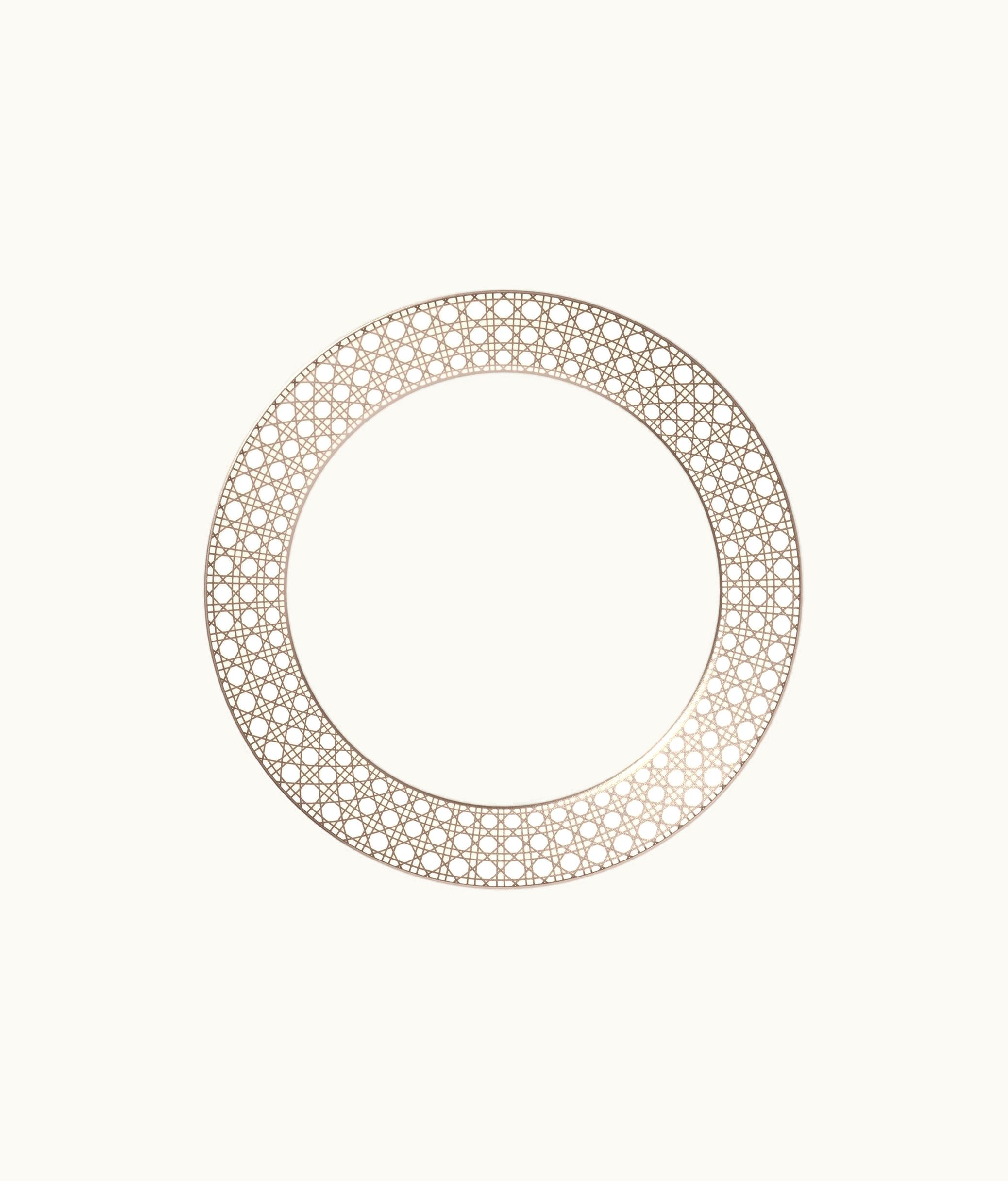 Dior Dior Dessert Plate - White And Beige Cannage Montaigne