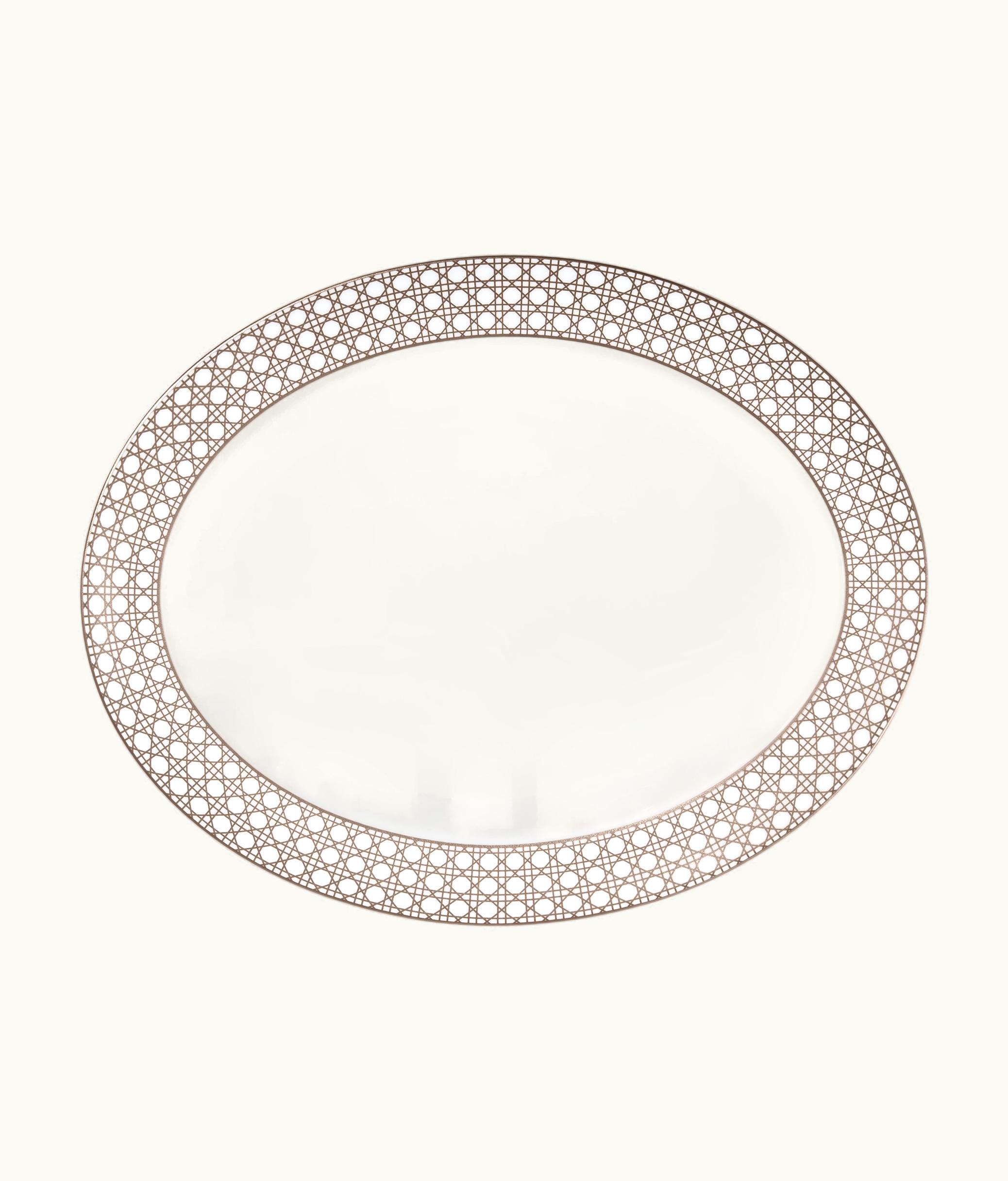 Dior Dior Oval Platter - Platinum Cannage Montaigne