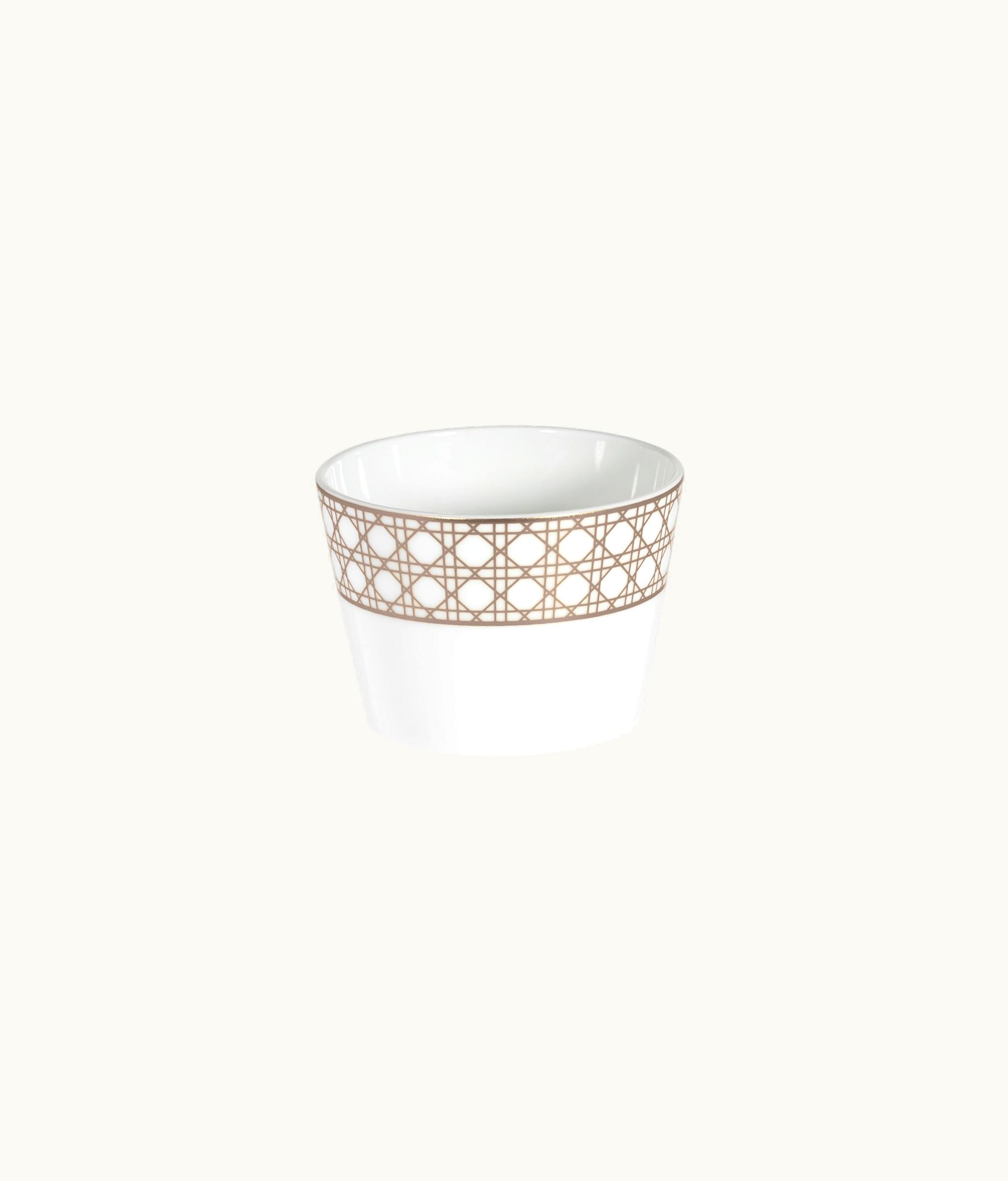 Dior Dior Montaigne Porcelain Tumbler - Gold-Tone Cannage White