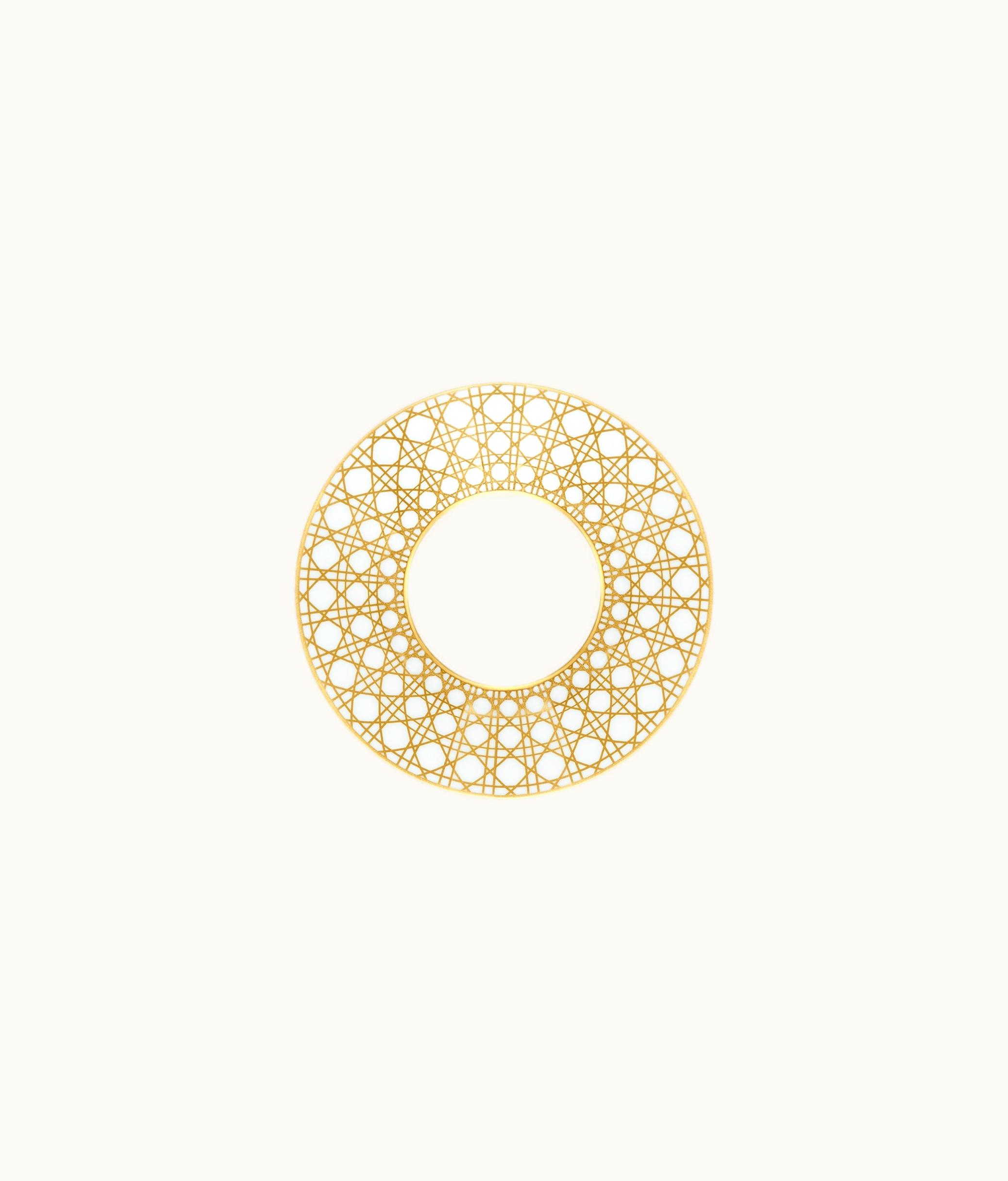 Dior Dior Coffee Cup Saucer - Gold-Tone Cannage Montaigne