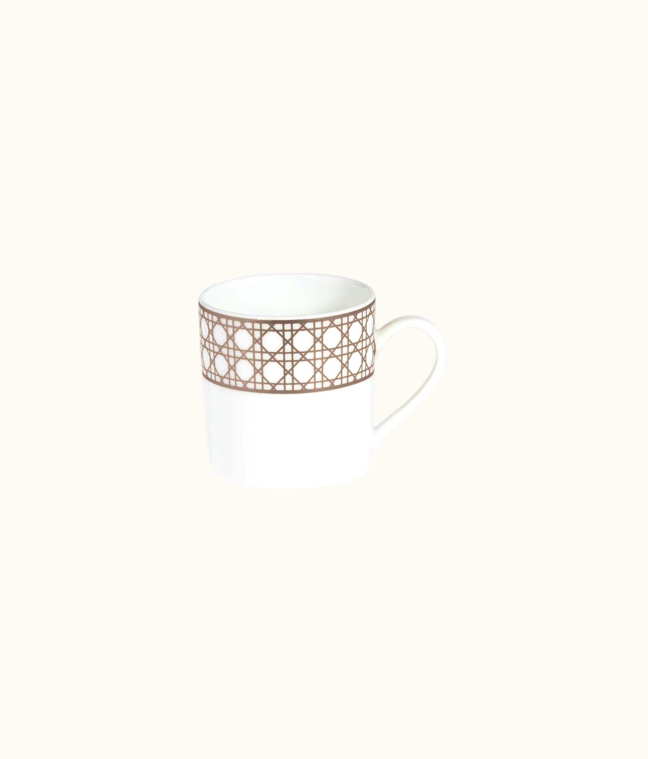 Dior Dior Coffee Cup - White And Beige Cannage Montaigne