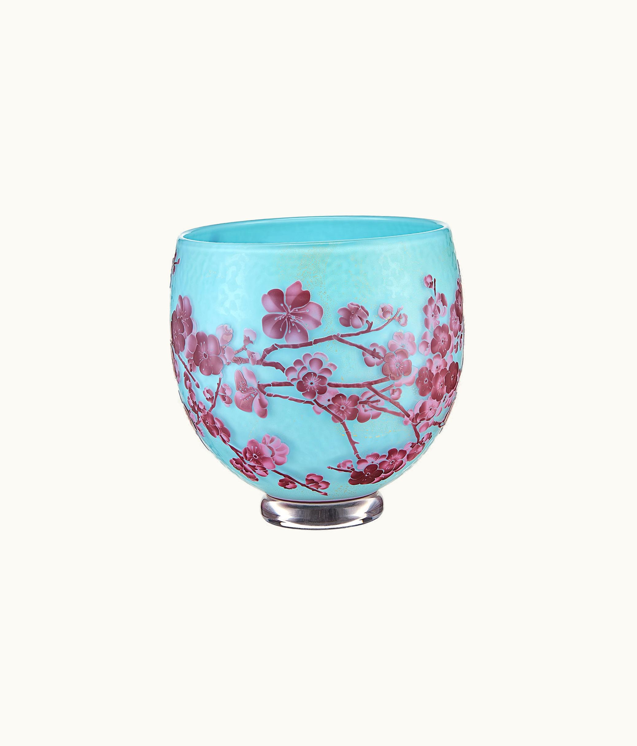Dior Dior Vase - Turquoise And Pink Cherry Blossoms