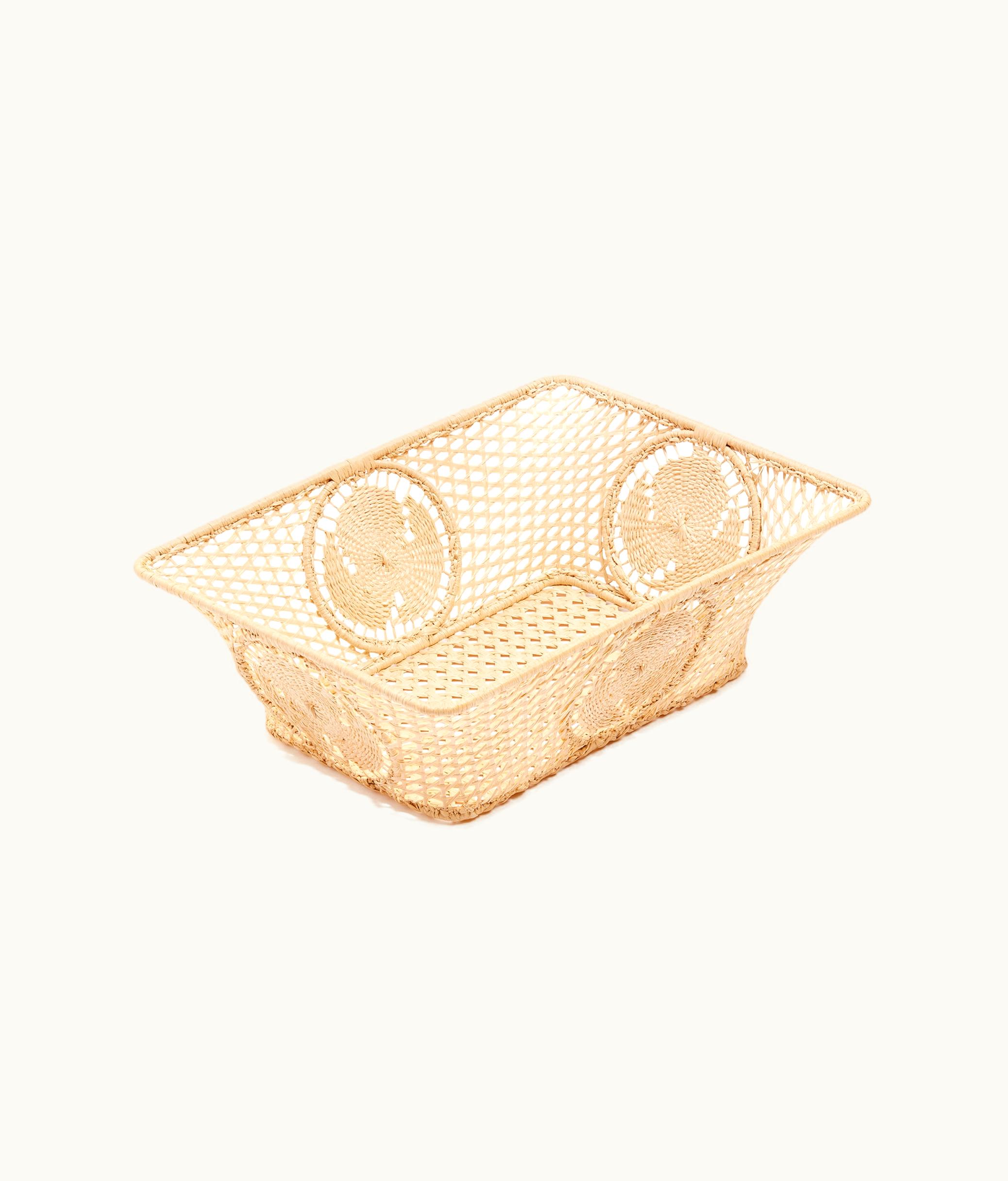 Dior Dior Set Of Two Rectangular Baskets - Raffia
