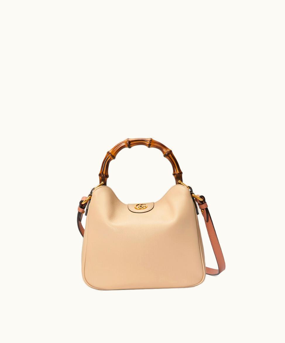 Gucci Gucci Diana Small Shoulder Bag Light Beige Leather