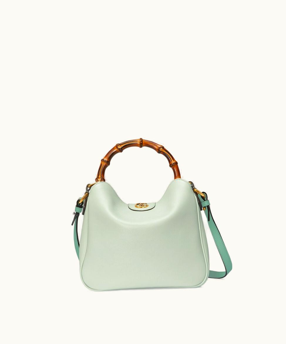Gucci Gucci Diana Small Shoulder Bag Pale Green Leather