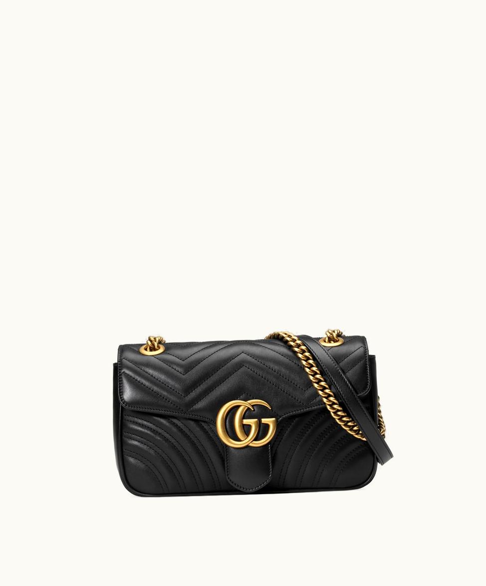 Gucci Gucci GG Marmont Petite Camera Bag Black Leather