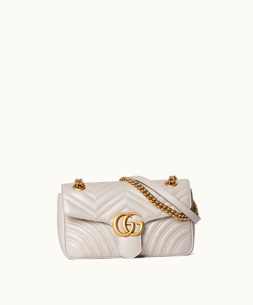 Gucci Gucci GG Marmont Matelassé Leather Shoulder Bag Light Beige