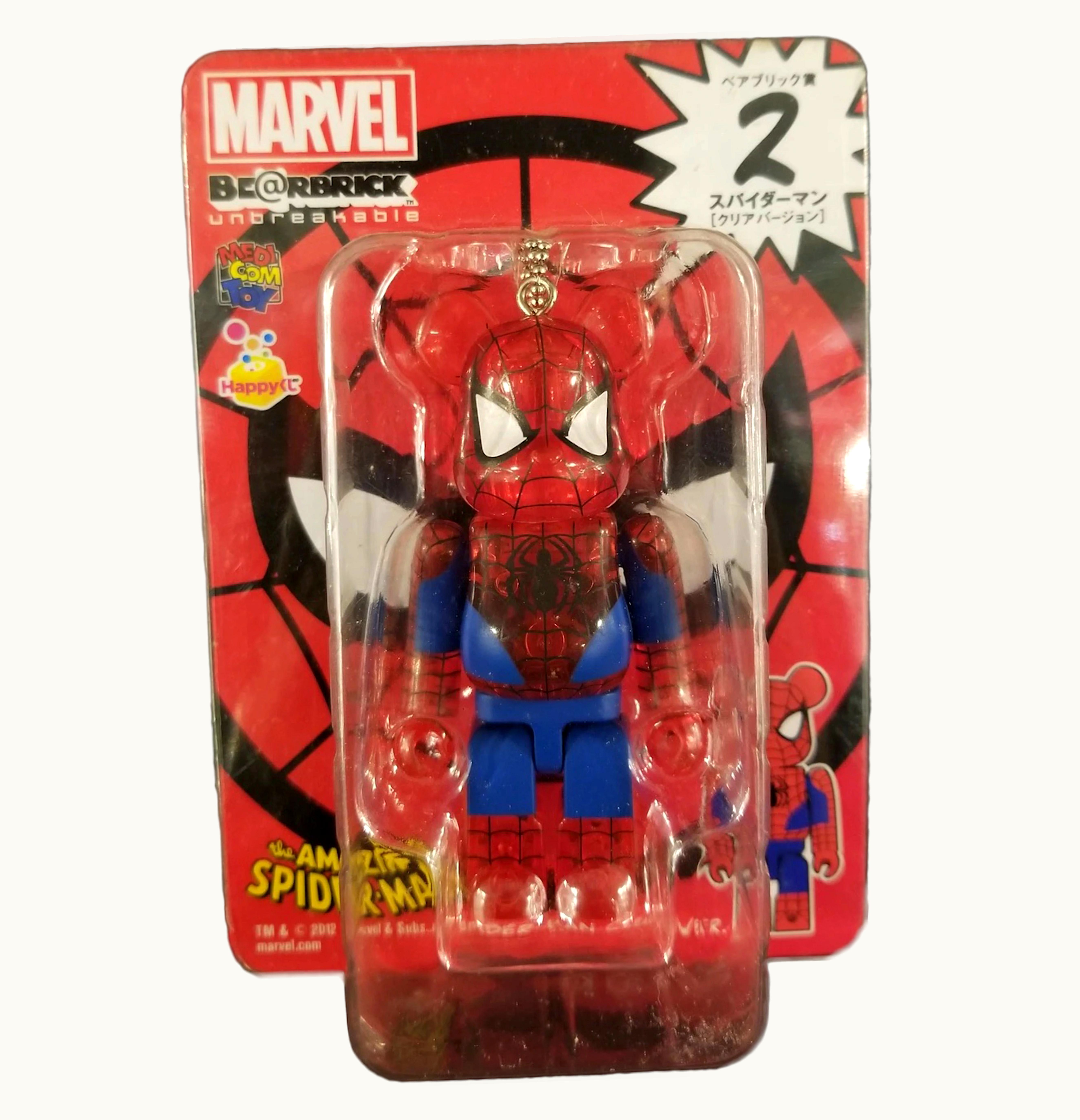 Bearbrick Bearbrick x Marvel Spider Man Happy Lottery 2 Clear Version 100