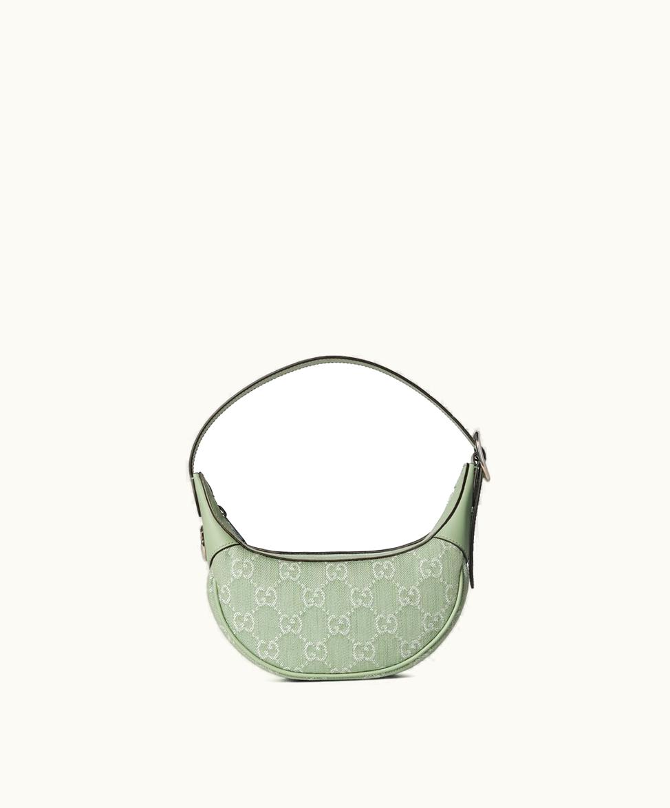 Gucci Gucci Ophidia GG Mini Bag Pale Green Denim