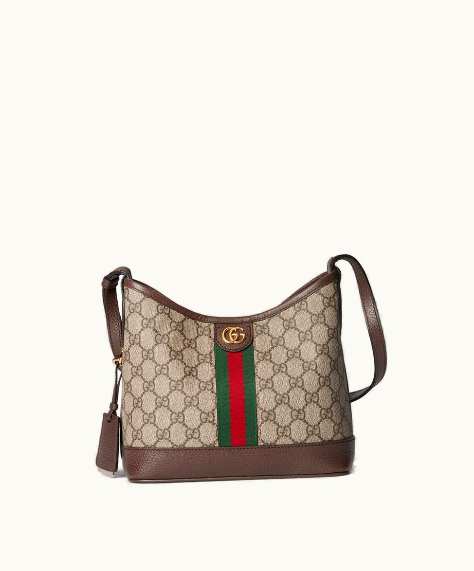 Gucci Gucci Ophidia Small Shoulder Bag Beige And Ebony GG Supreme