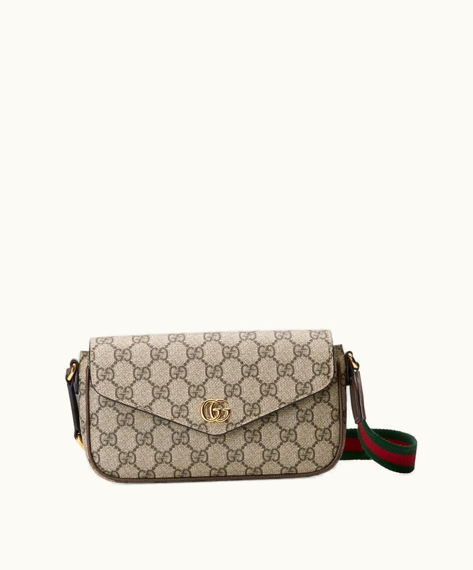 Gucci Gucci Ophidia Petite Bag Beige And Ebony GG Supreme